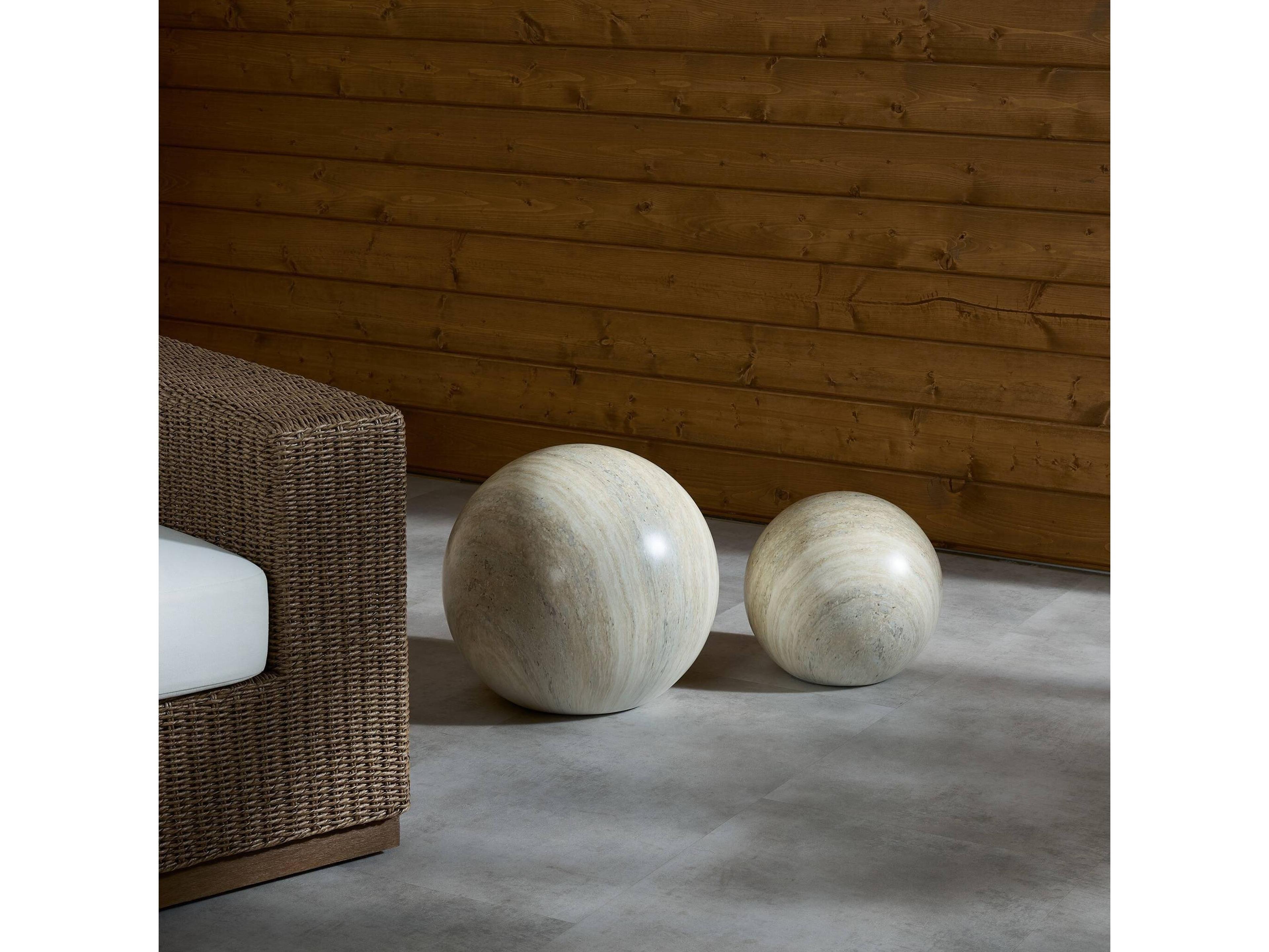 Four Hands Thayer Mairo Natural Grey Faux Marble Sphere