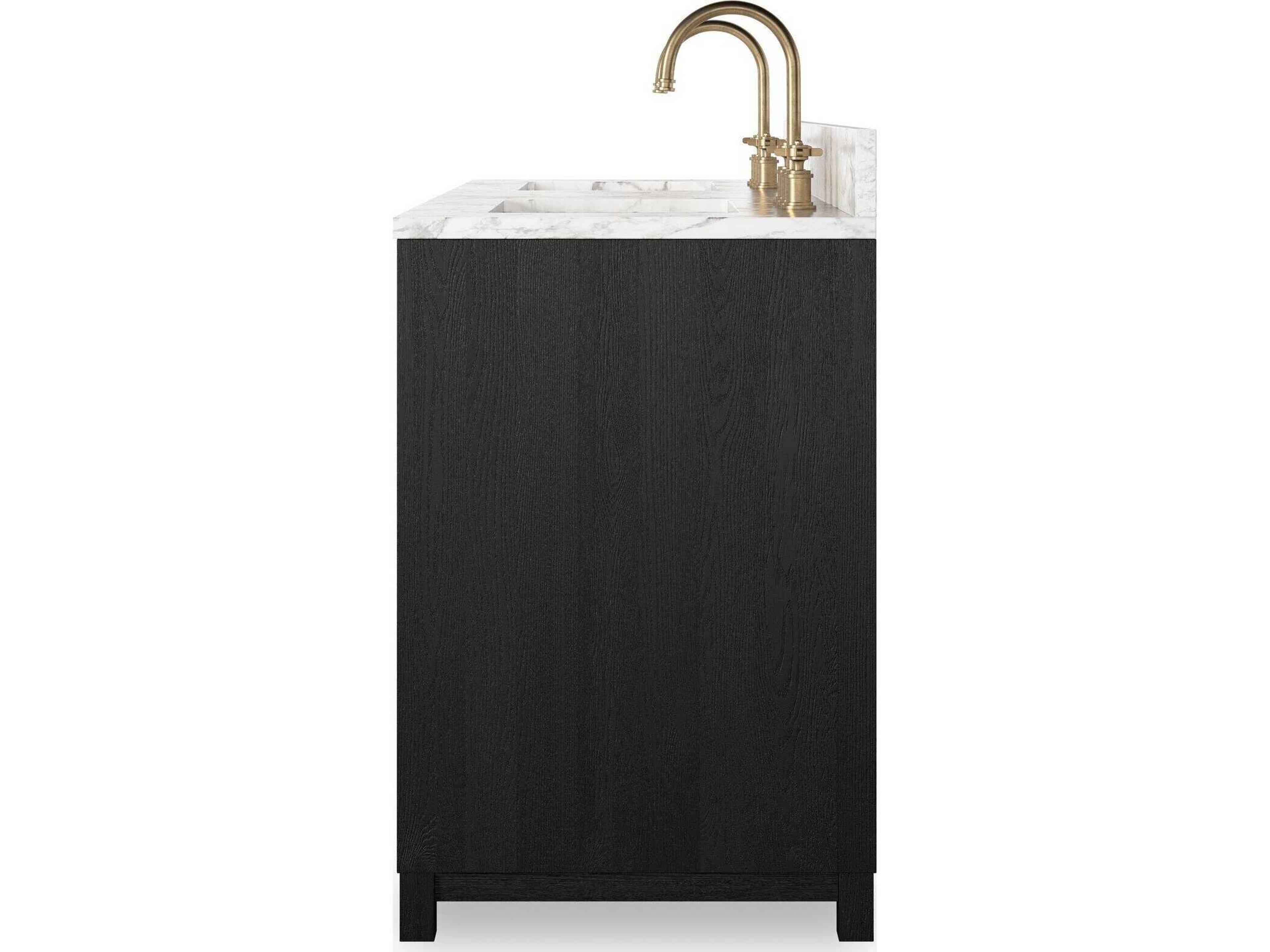 Four Hands Millie Double Vanity - Satin Drifted Black Veneer