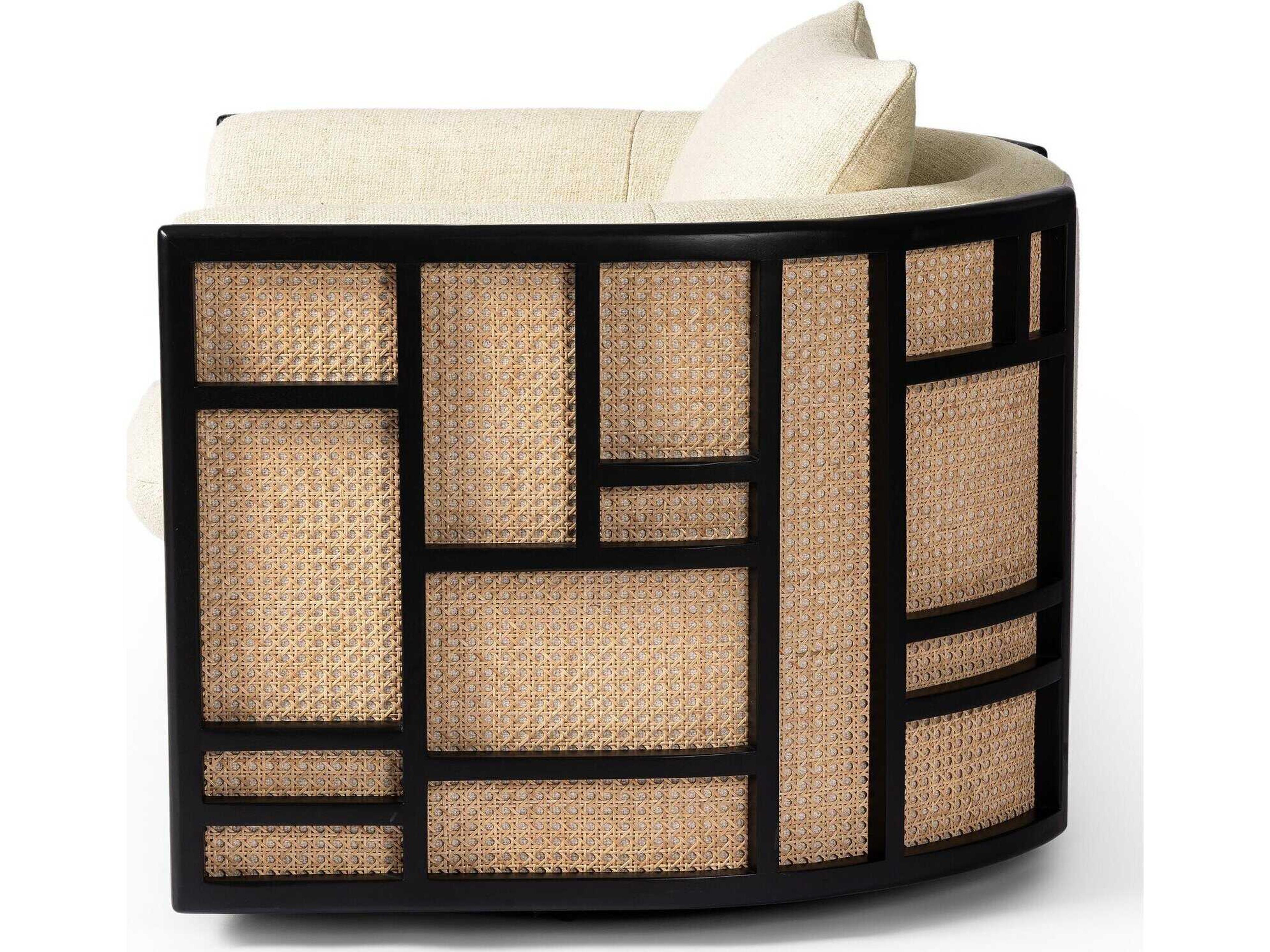 Globetrotter June Swivel Beige Accent Chair