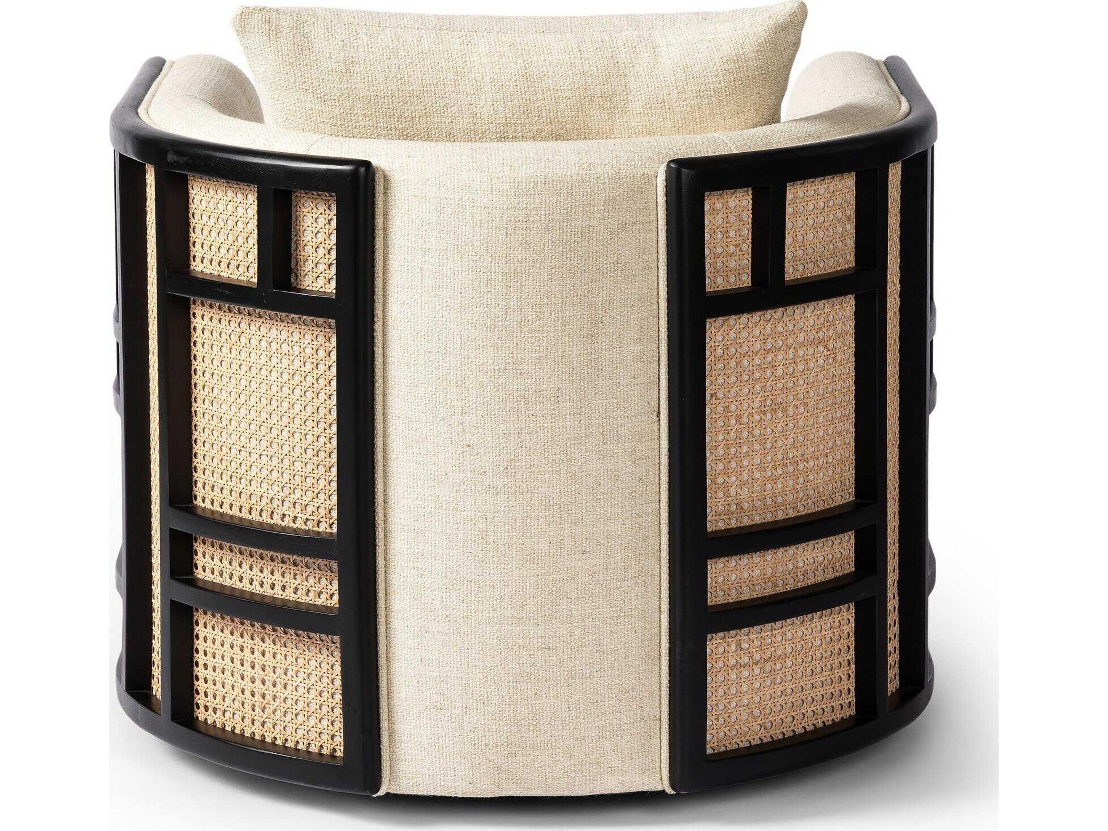 Luxecor Globetrotter June Swivel Beige Accent Chair