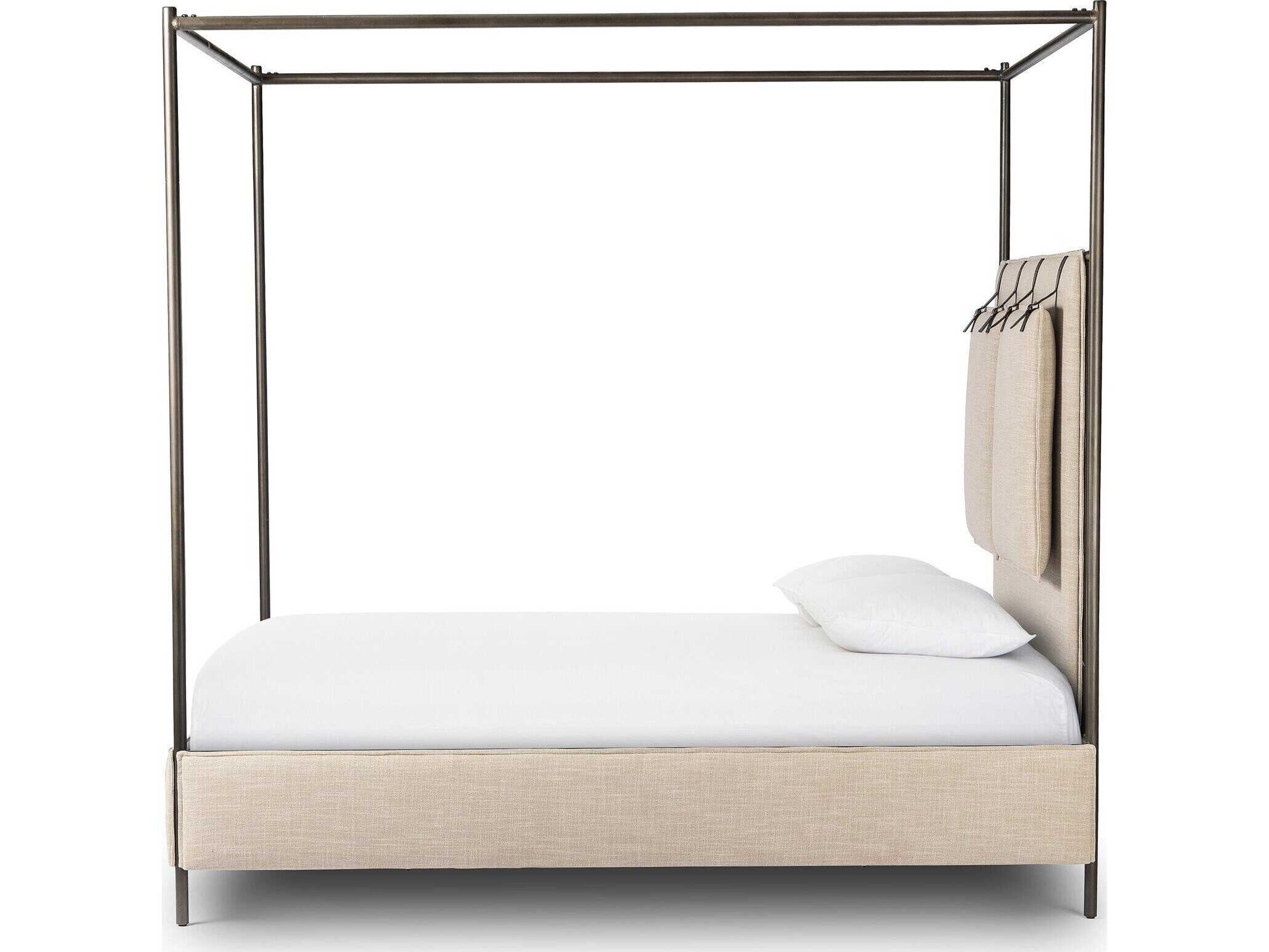 Four Hands Irondale Leigh Beige King Canopy Bed