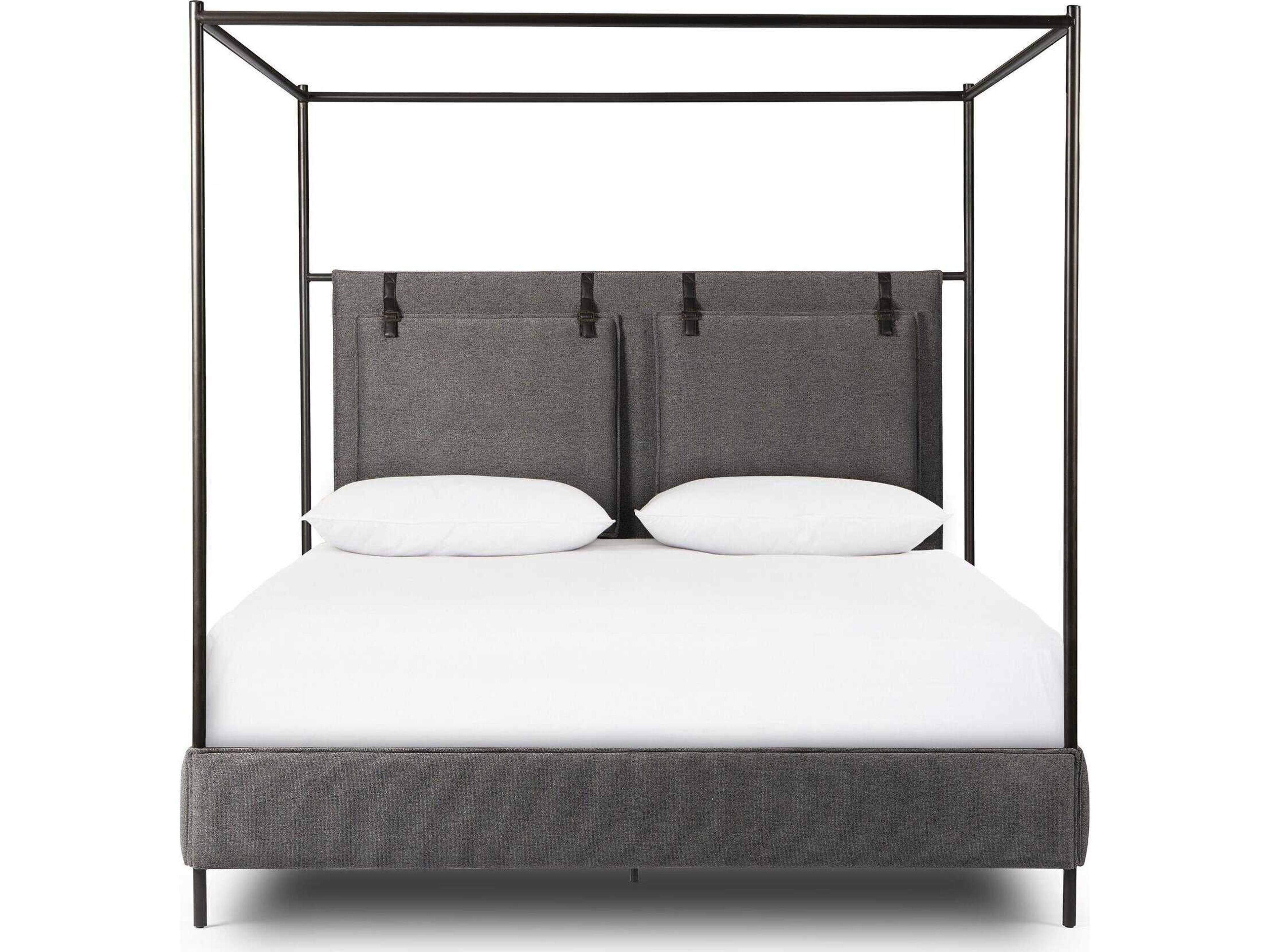 Four Hands Irondale Leigh Black Queen Canopy Bed