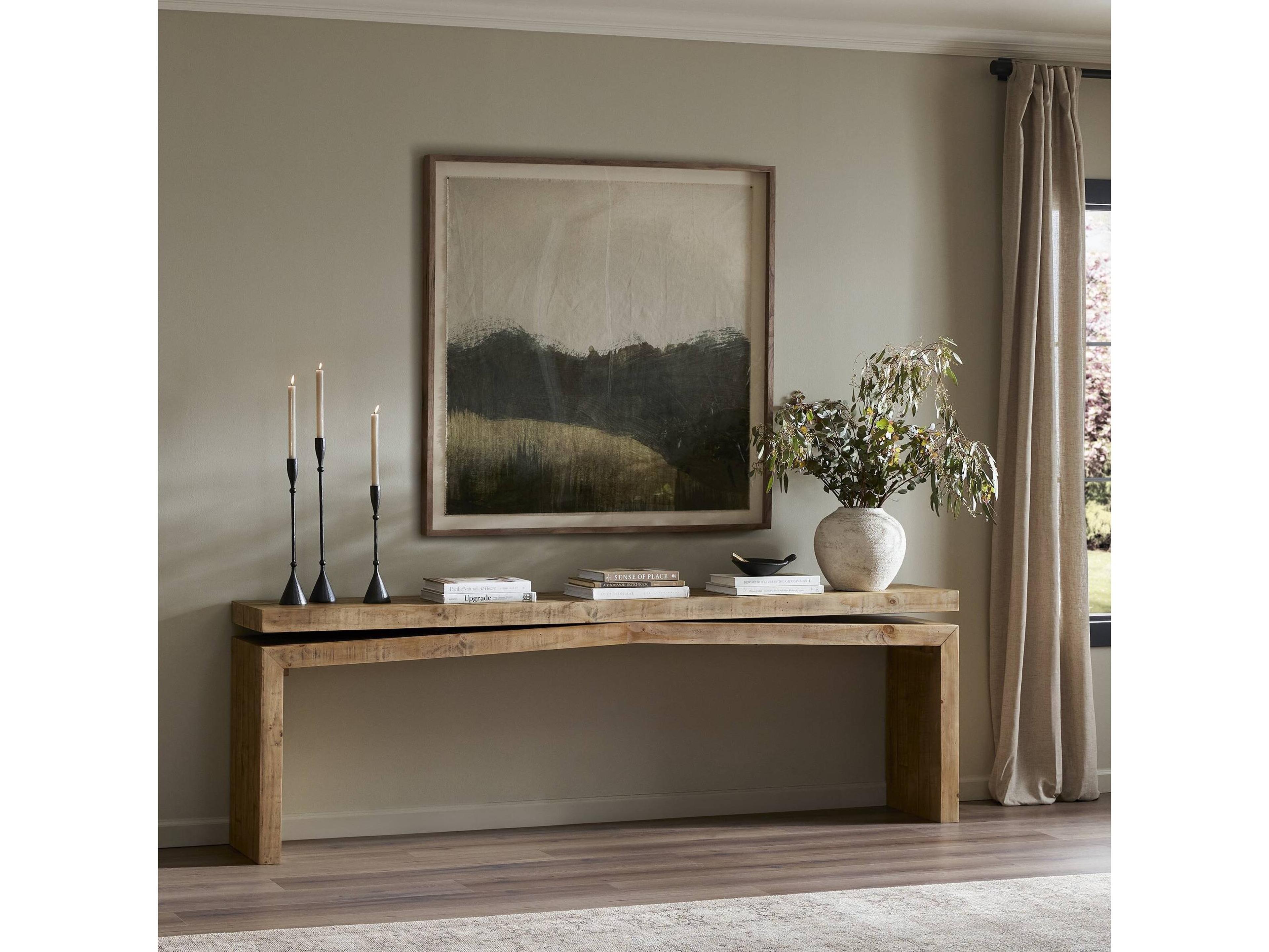 Four Hands Haiden Matthes Sierra Rustic Natural Console Table 94"