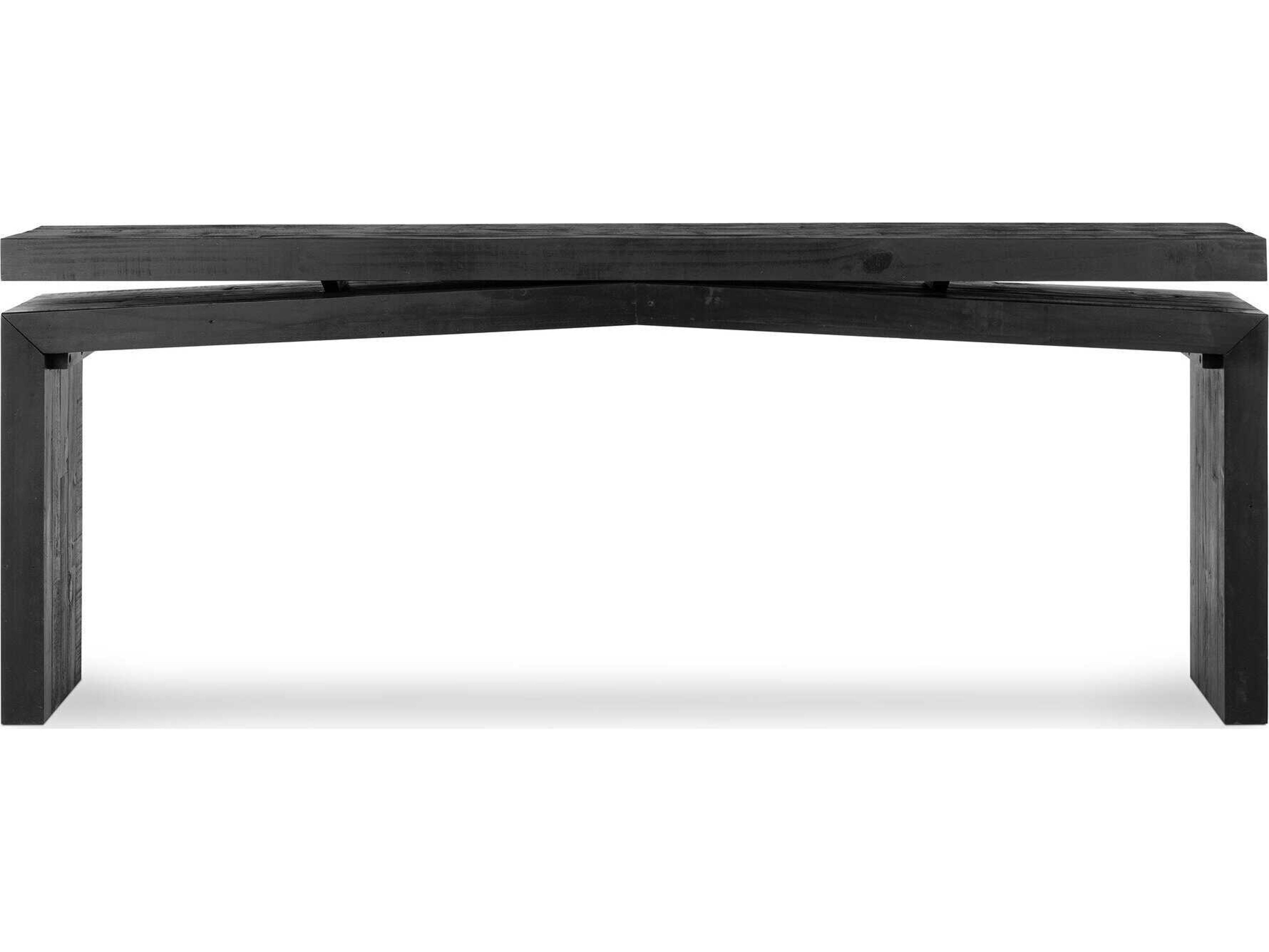 Four Hands Haiden Matthes Aged Black Pine Console Table 94"