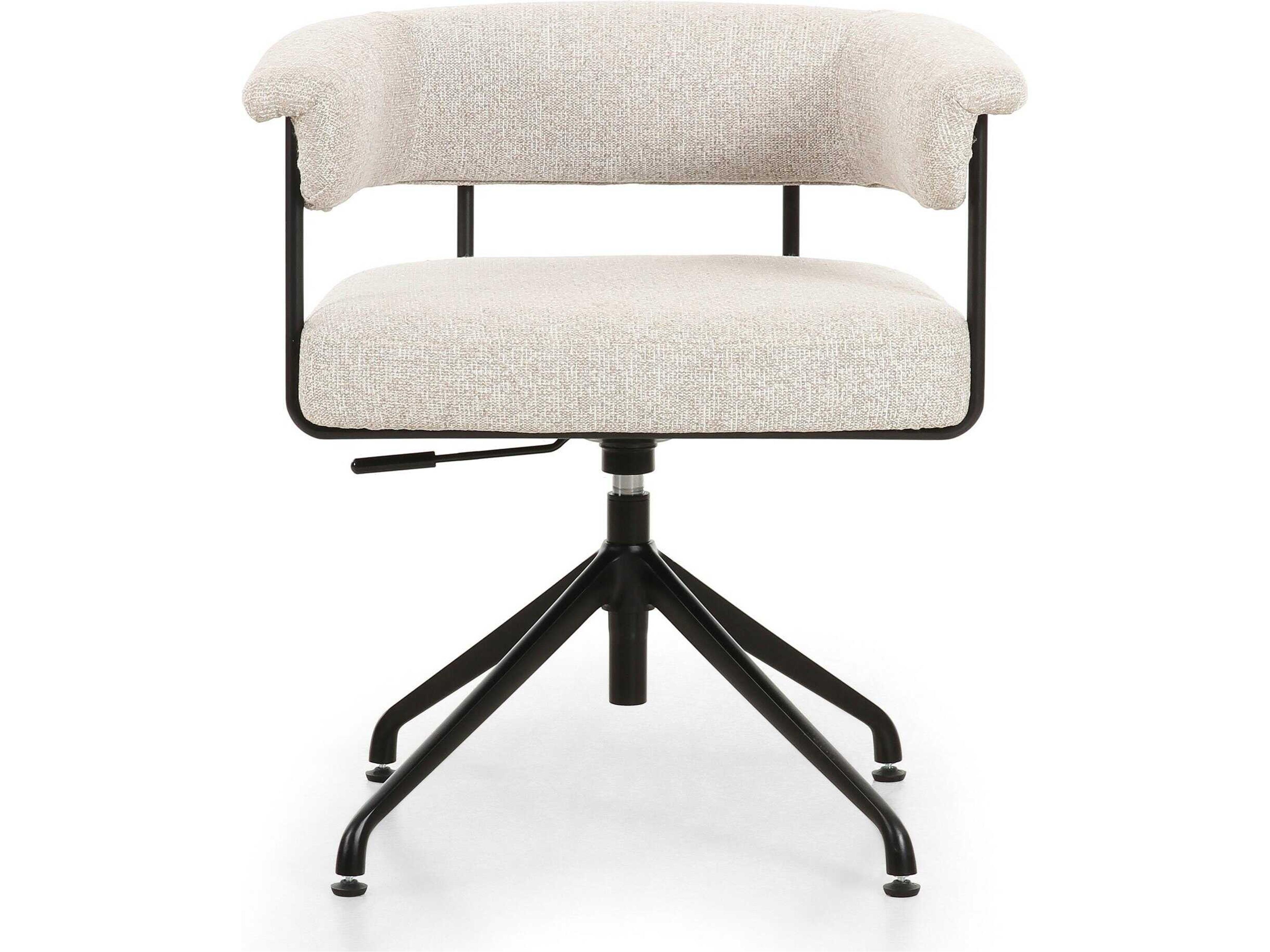 Four Hands Grayson Carrie Beige Upholstered Adjustable Swivel Task Office Chair