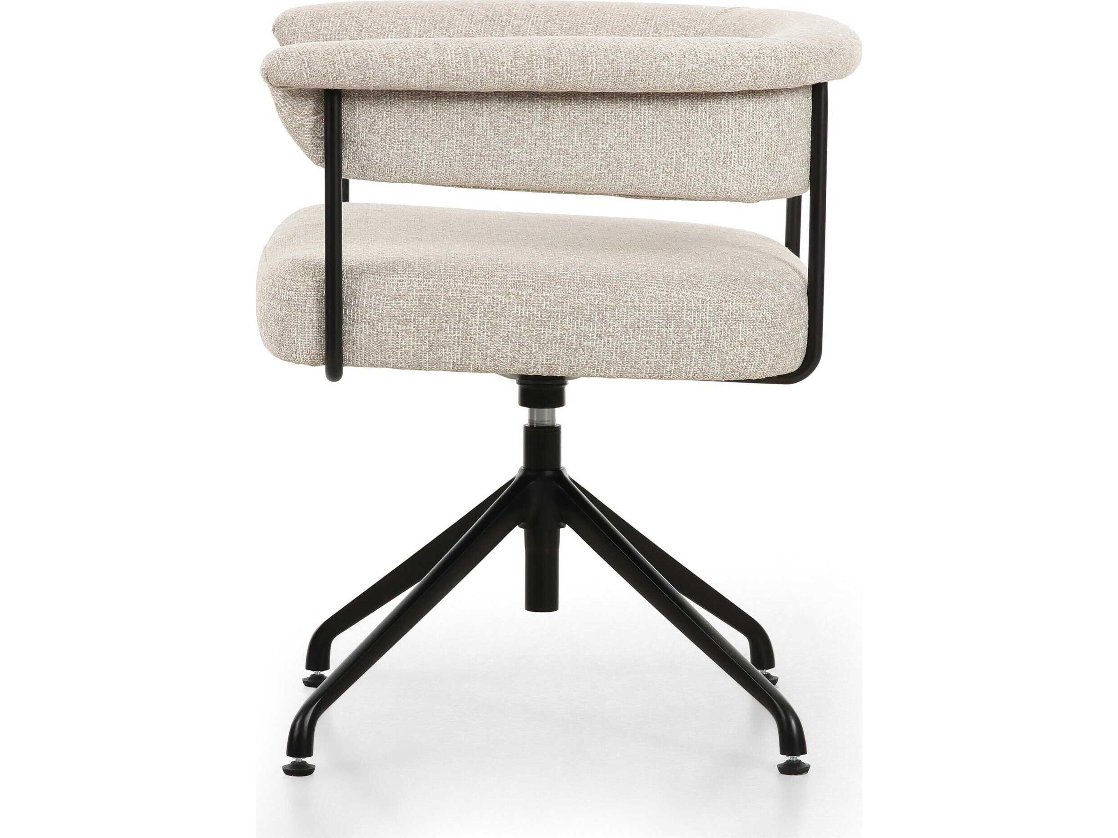 Four Hands Grayson Carrie Beige Upholstered Adjustable Swivel Task Office Chair