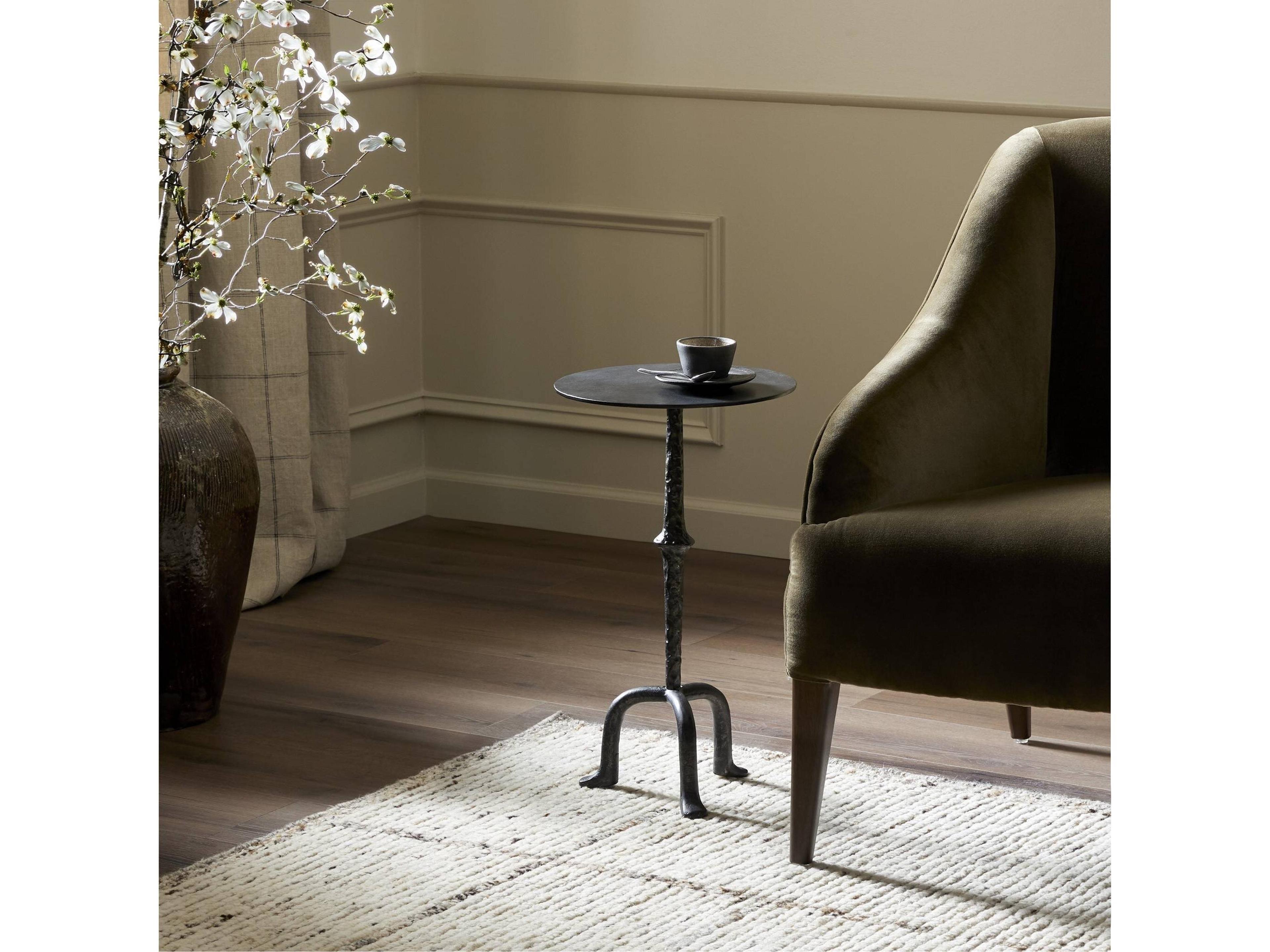 Four Hands Marlow Jocelyn Round Metal End Table