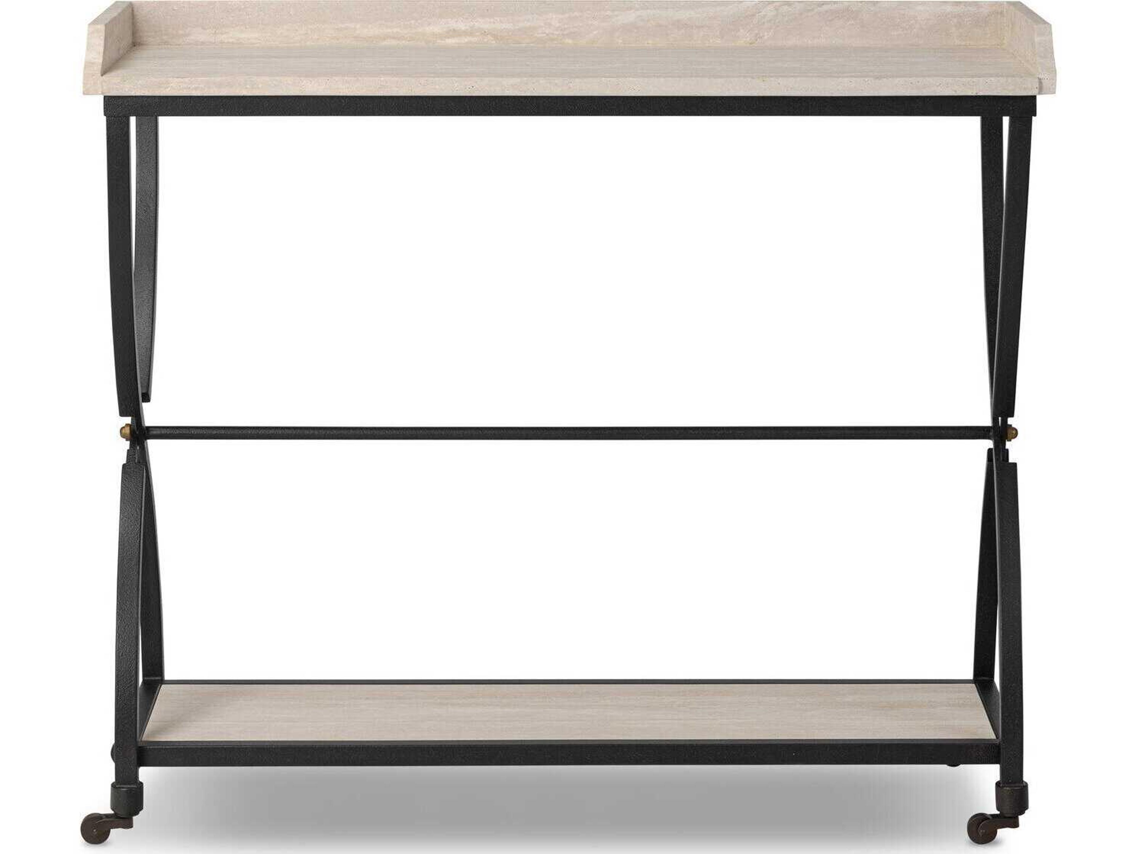 Four Hands Van Thiel Six Beers Rectangular Stone Console Table