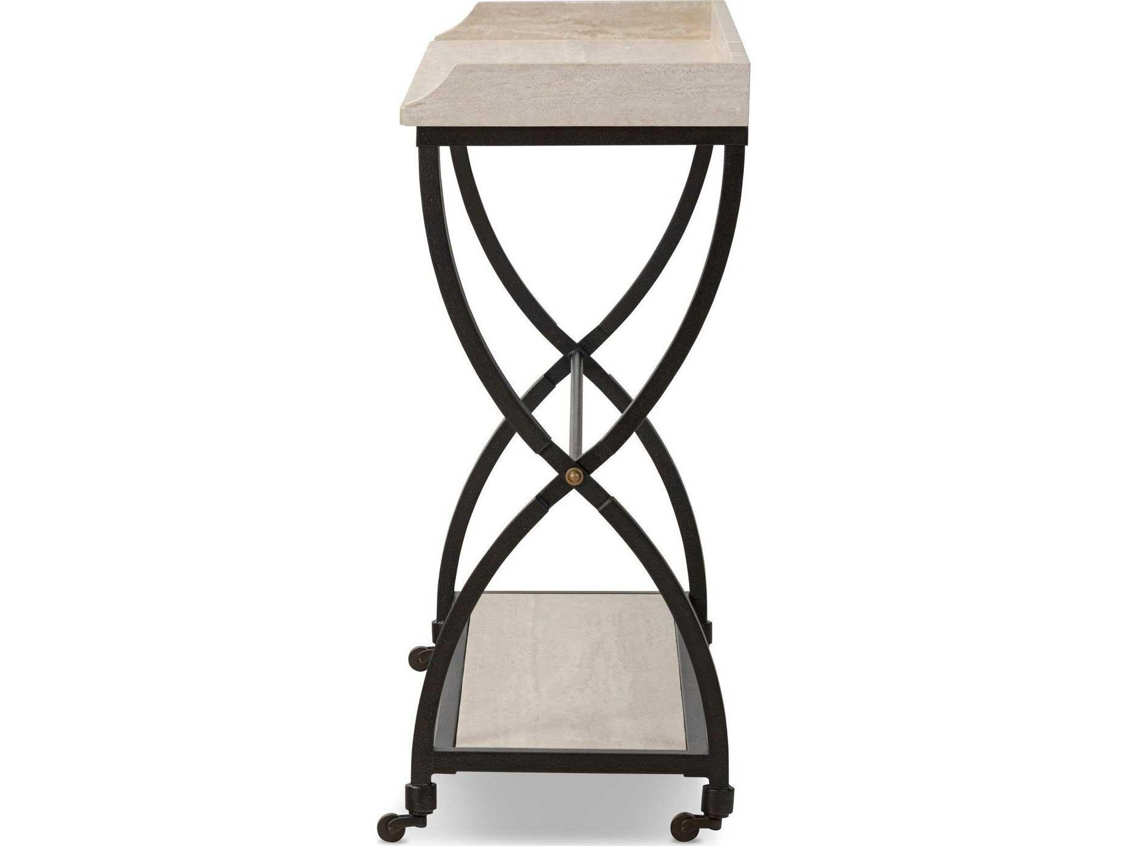 Four Hands Van Thiel Six Beers Rectangular Stone Console Table