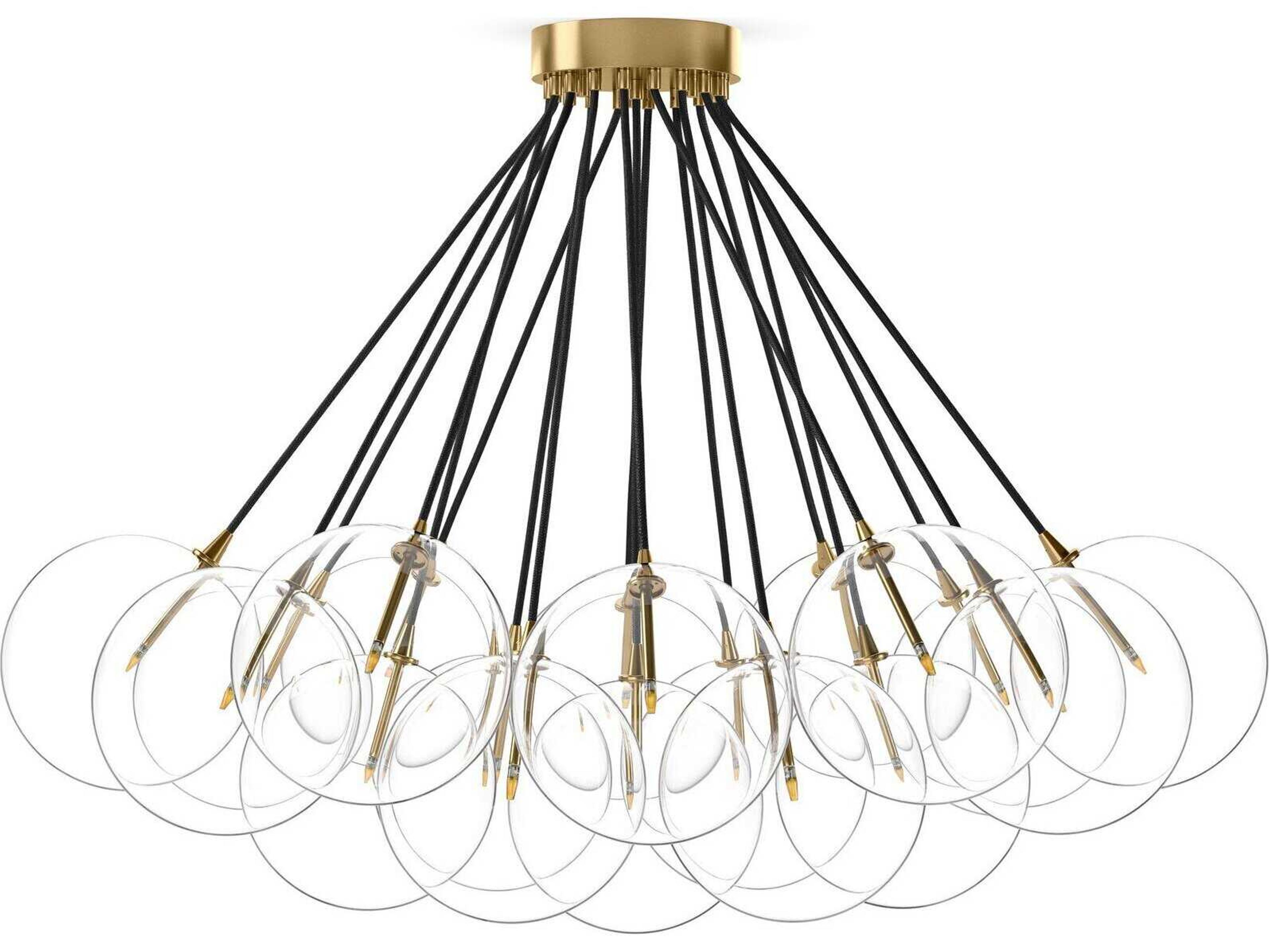 Four Hands Schwung Cloud Burnished Brass Chandelier