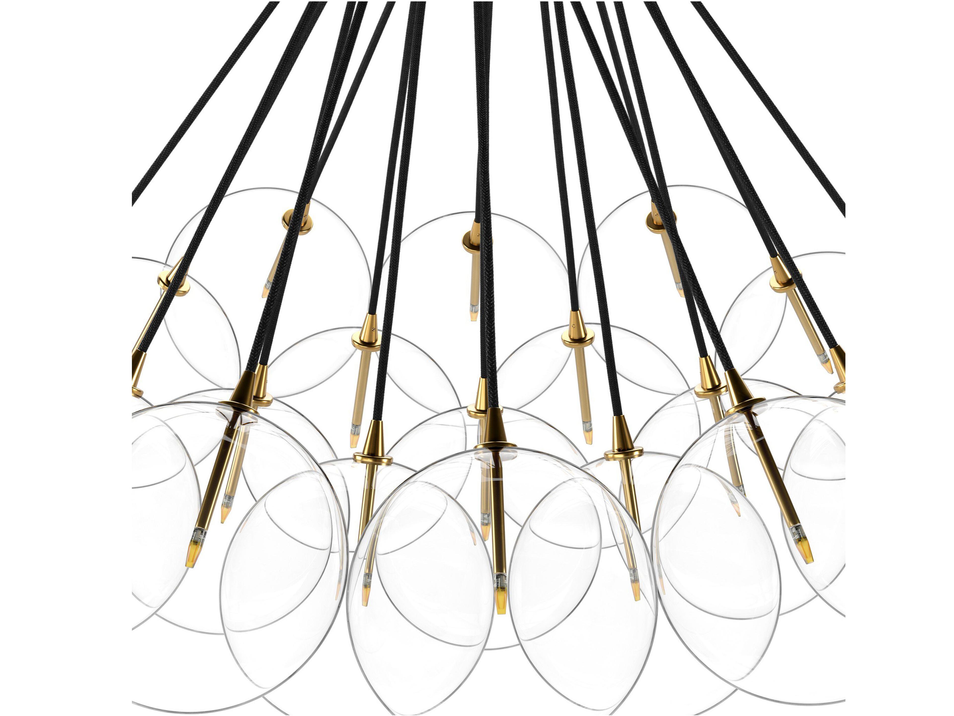 Four Hands Schwung Cloud Burnished Brass Chandelier