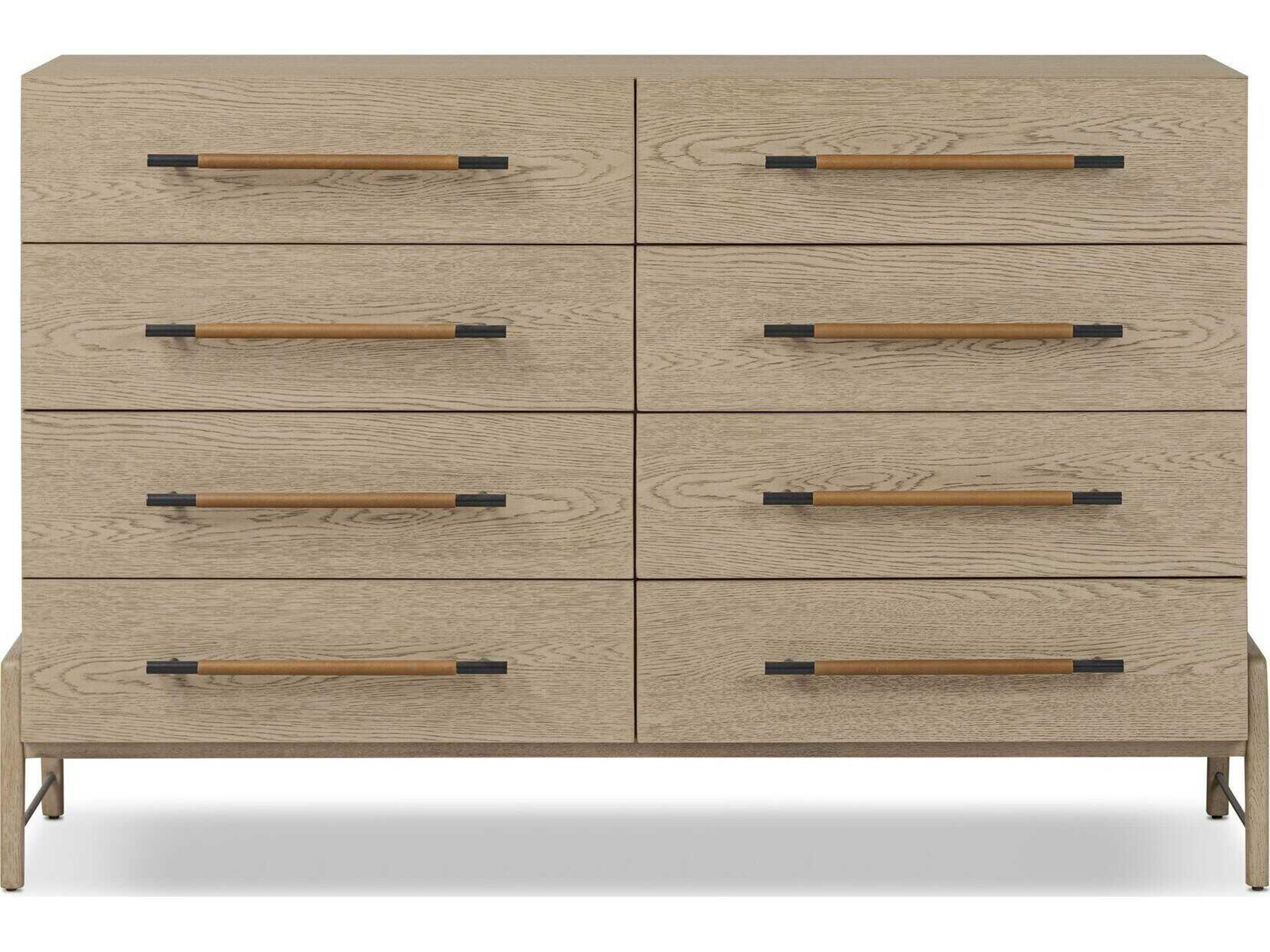 Four Hands Filmore Rosedale Yucca Oak Veneer Oak Wood 8 Drawer Dresser