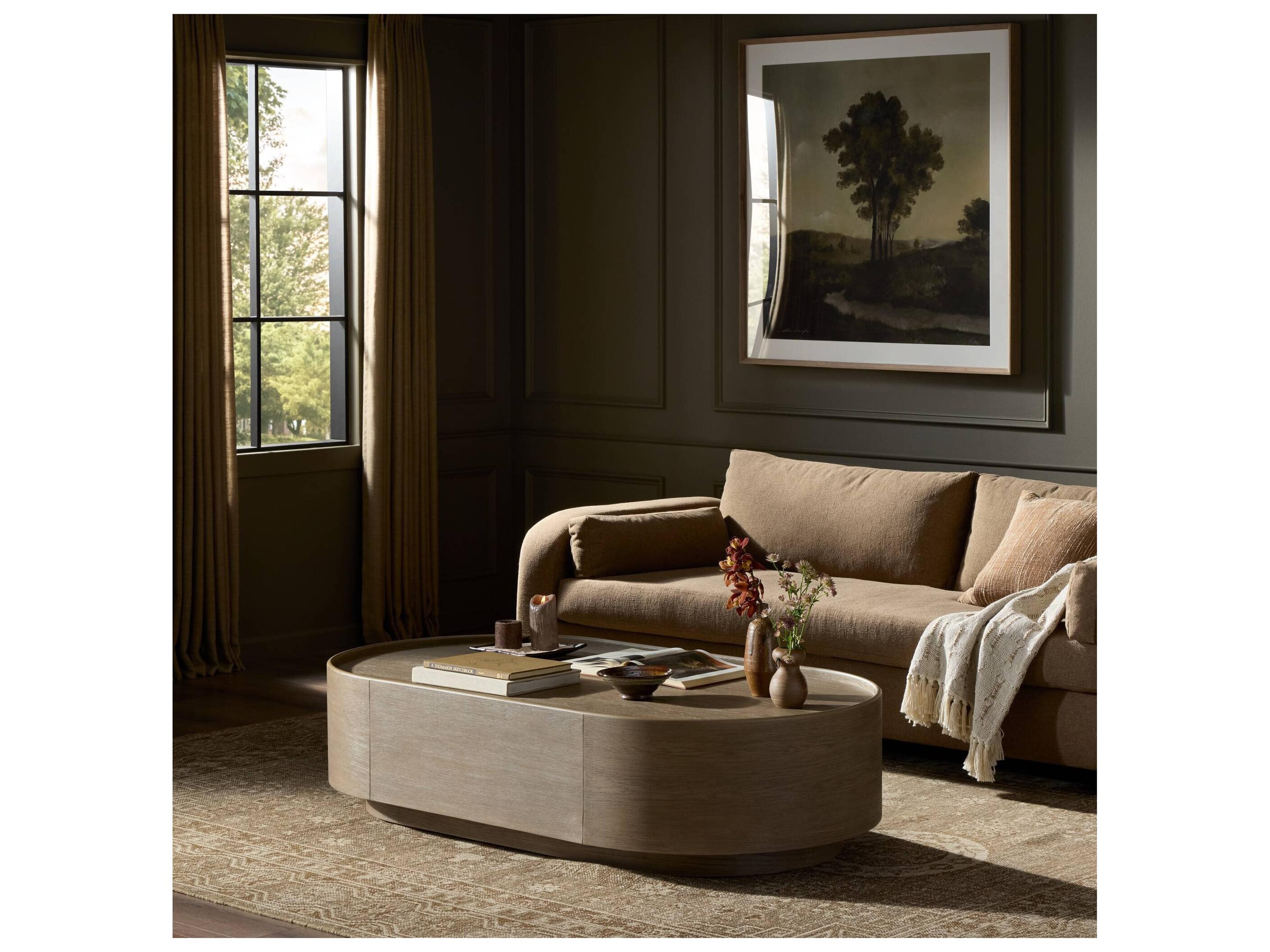 Four Hands Irondale Oval Wood Coffee Table