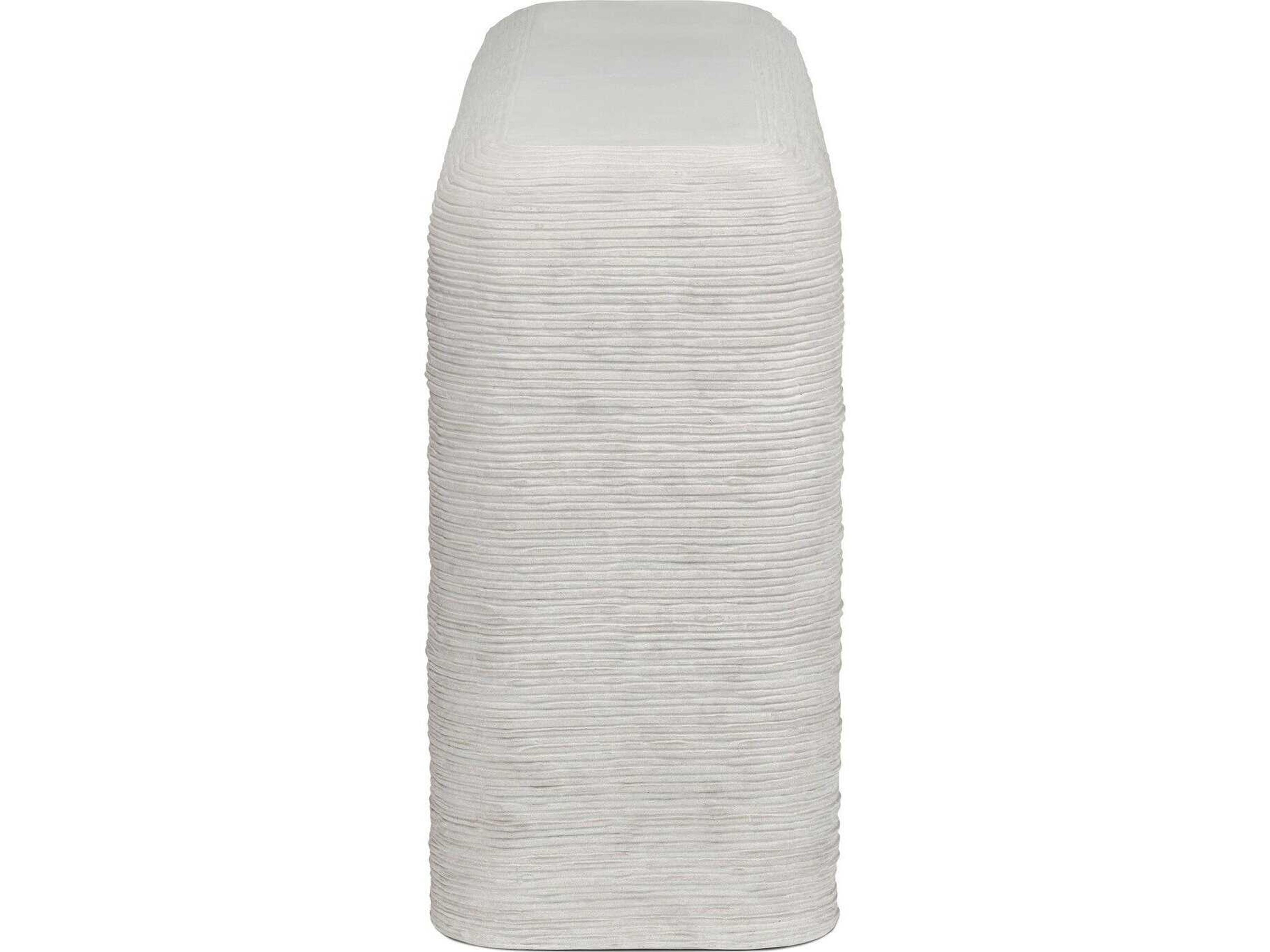 Four Hands Thayer Cirri Smooth Lunar Concrete Console Table