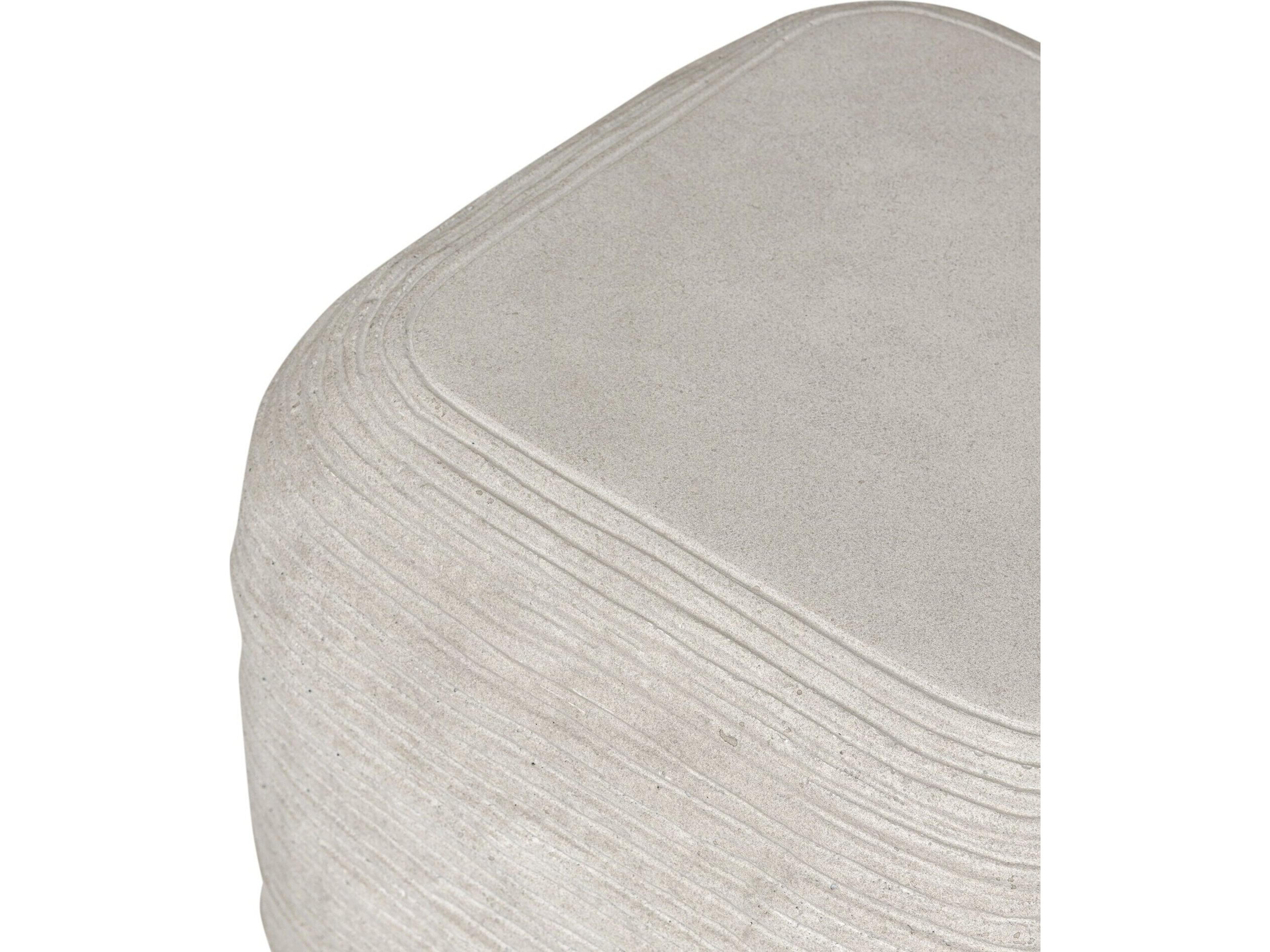 Four Hands Thayer Cirri Smooth Lunar Concrete End Table