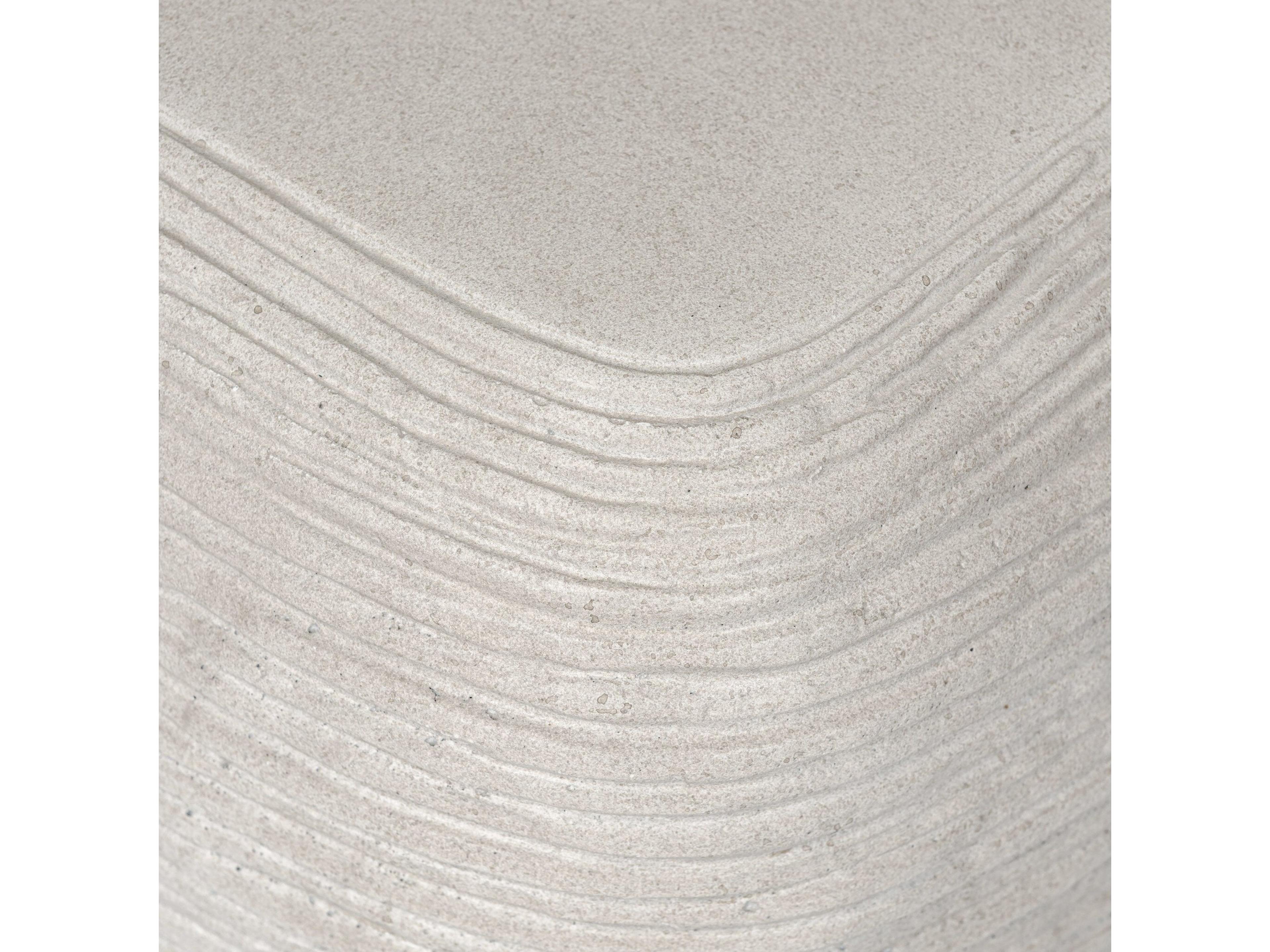 Luxecor Globetrotter Cirri Smooth Lunar Concrete End Table