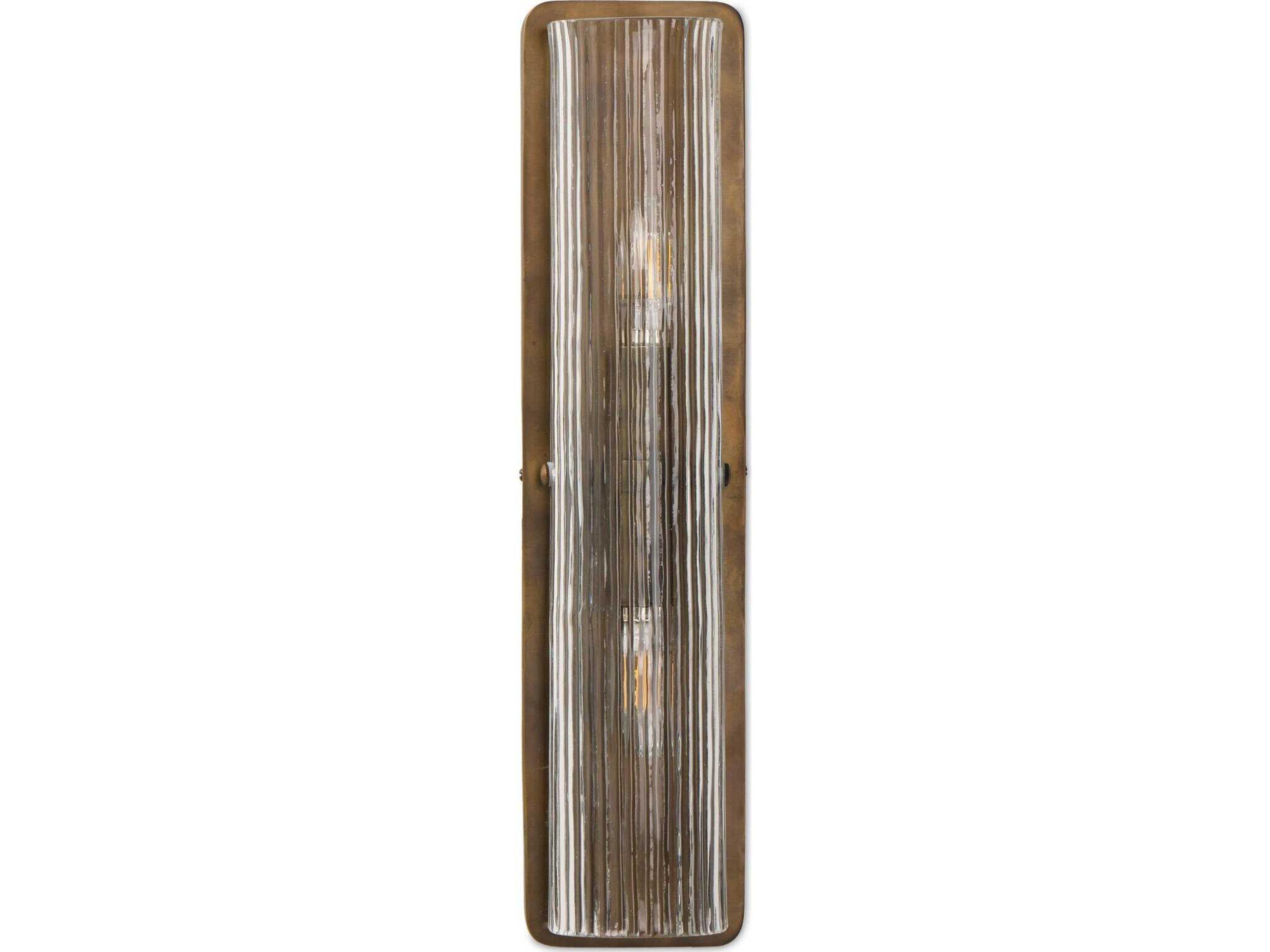 Four Hands Hutton Kenji Sconce - Clear Reeded Glass