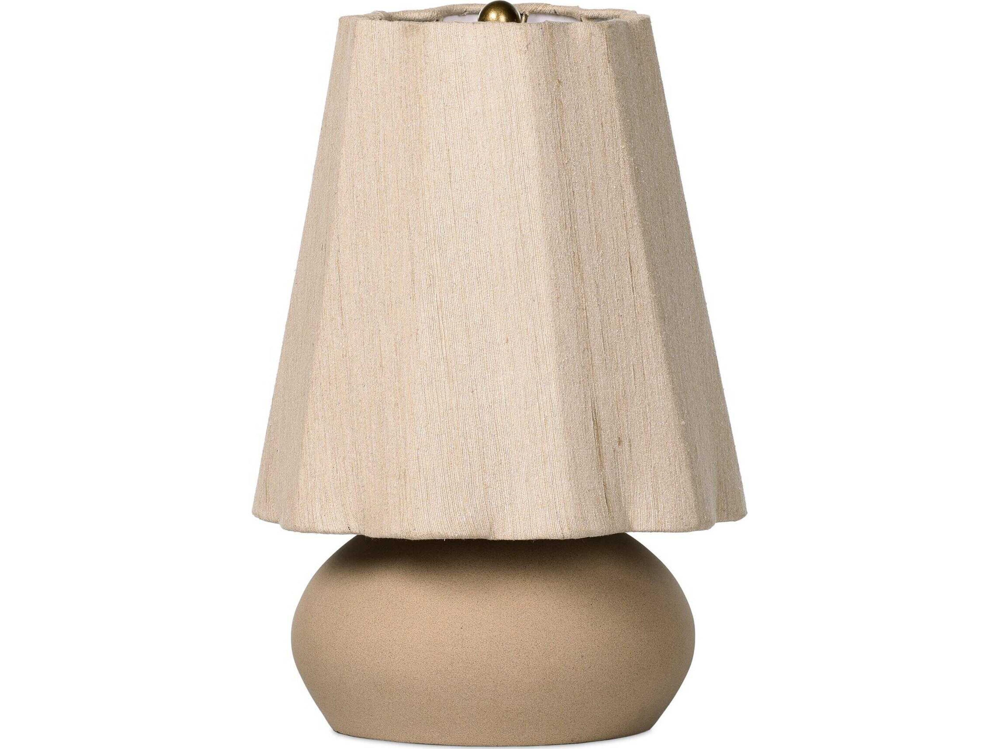 Four Hands Dane Posie Table Lamp - Tan Speckled Ceramic