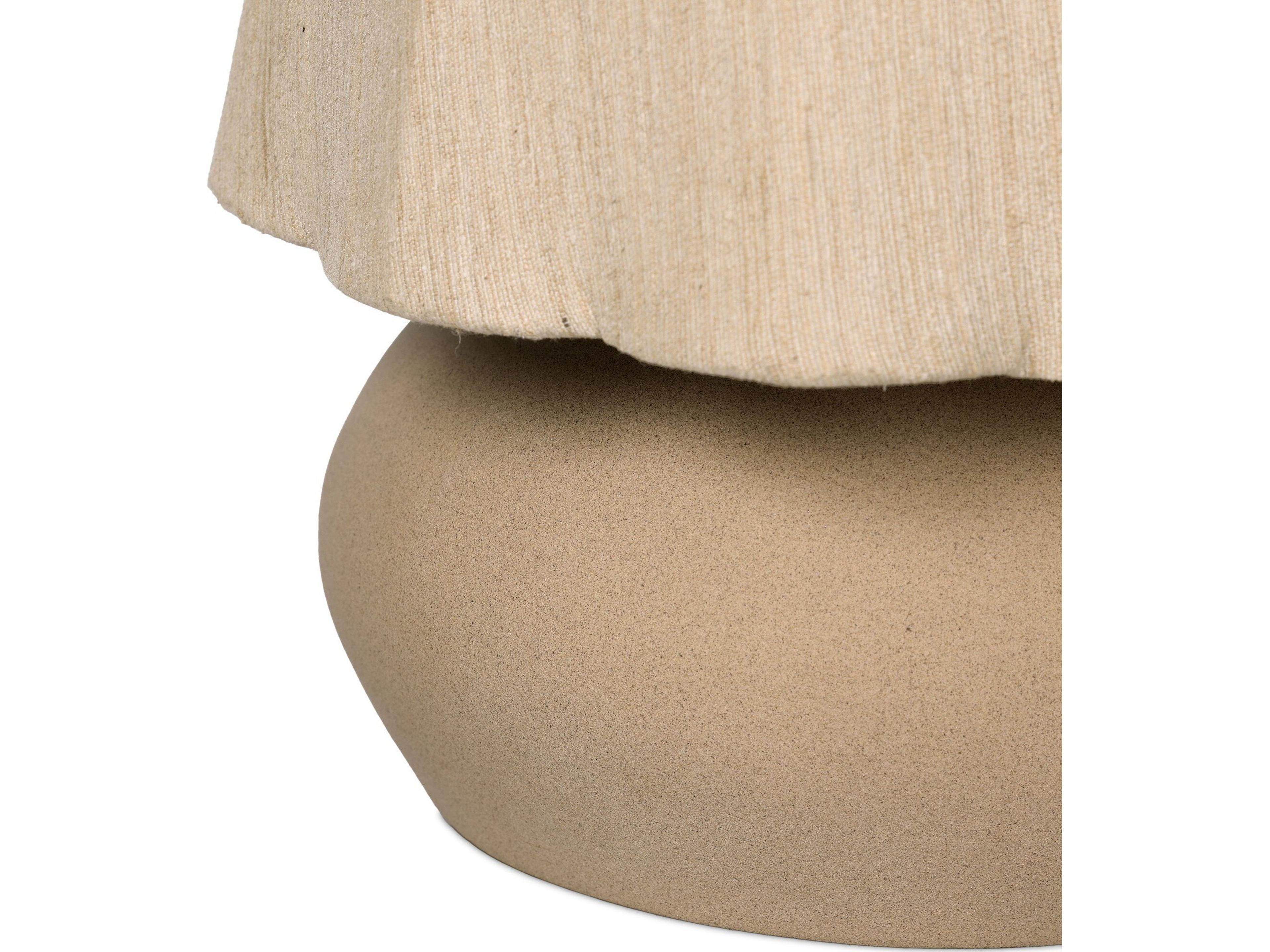 Four Hands Dane Posie Table Lamp - Tan Speckled Ceramic