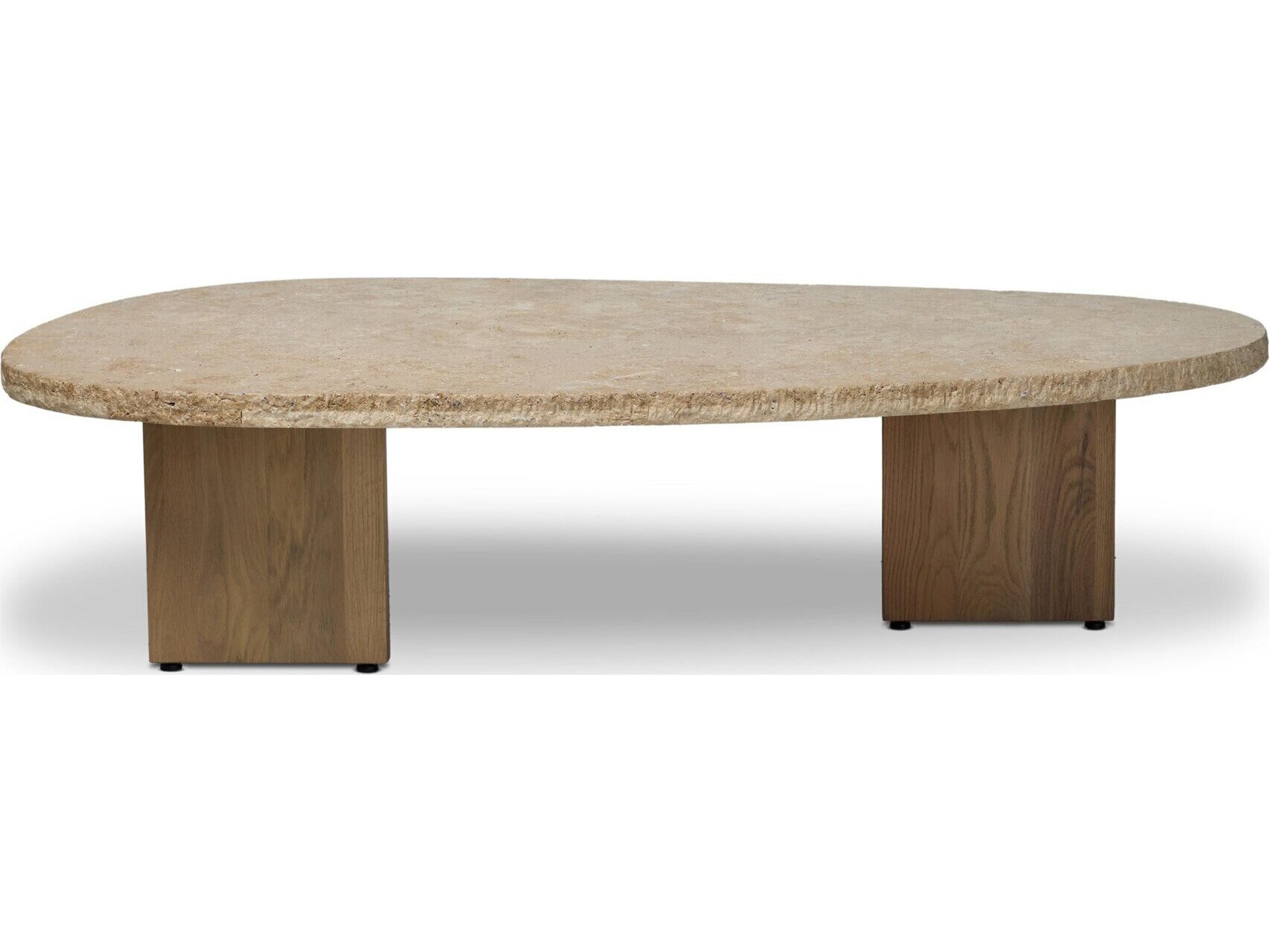 Four Hands Atwood Oval Stone Coffee Table