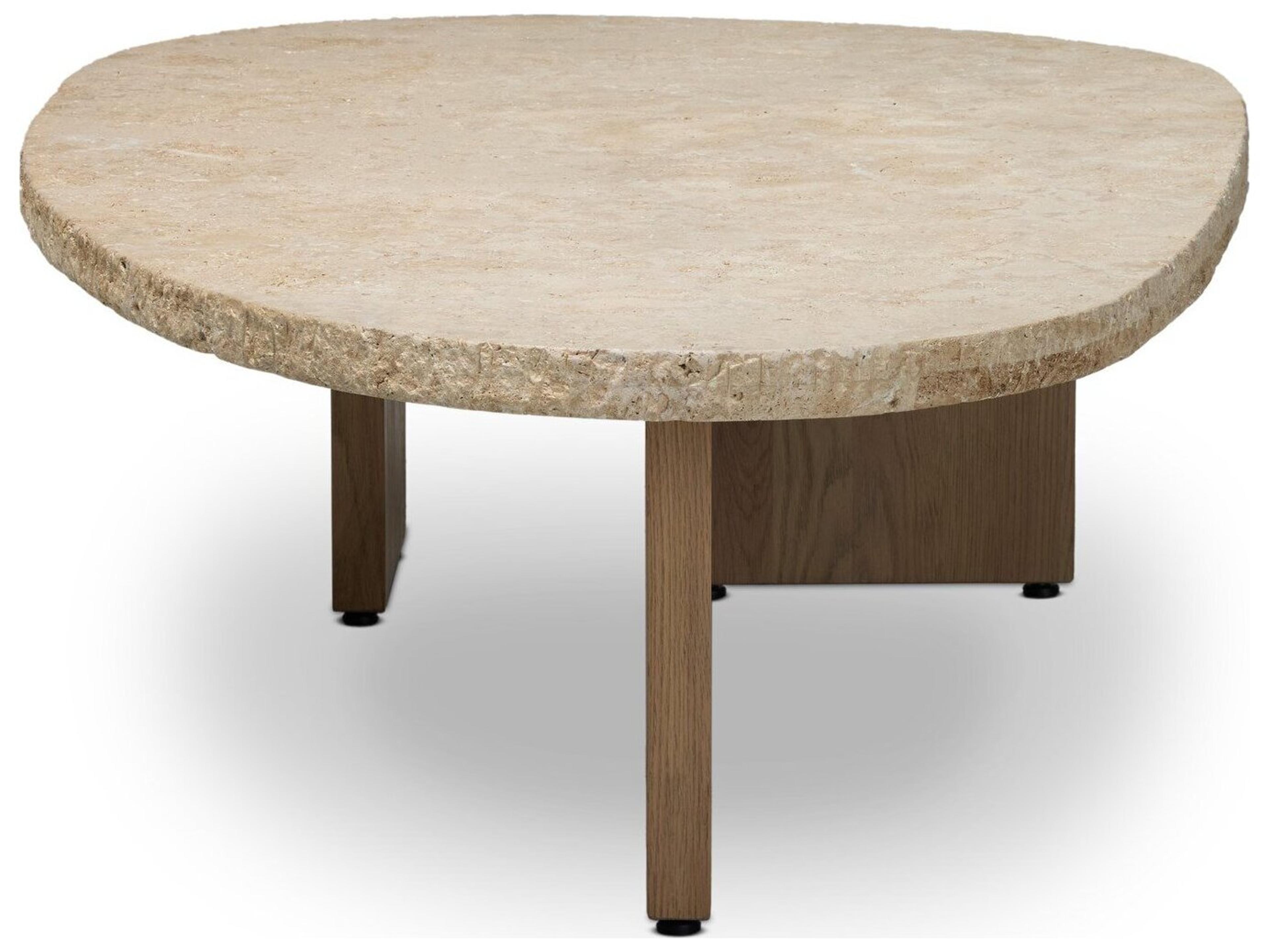 Four Hands Atwood Oval Stone Coffee Table