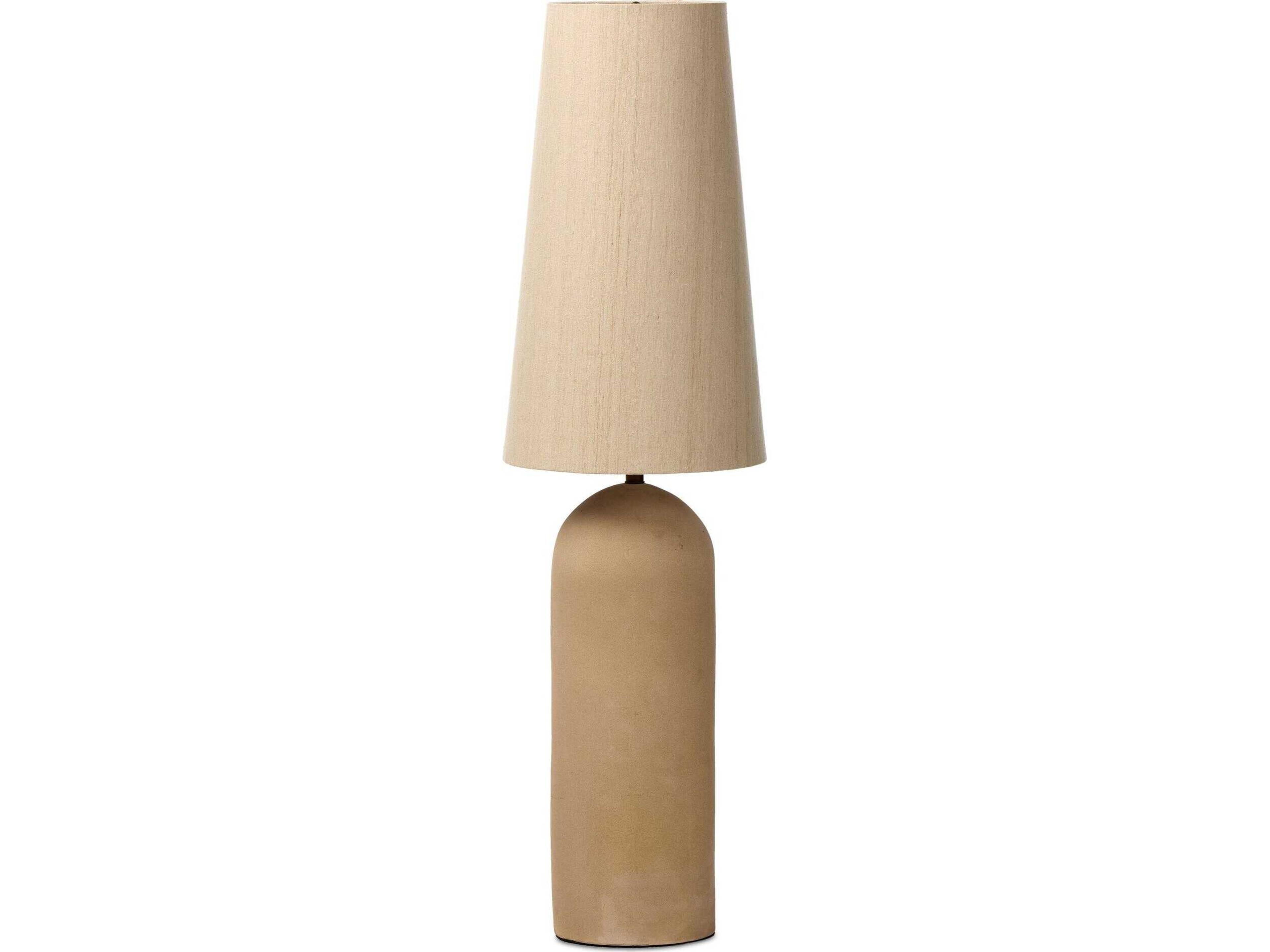 Four Hands Dane Posie Floor Lamp - Tan Speckled Ceramic