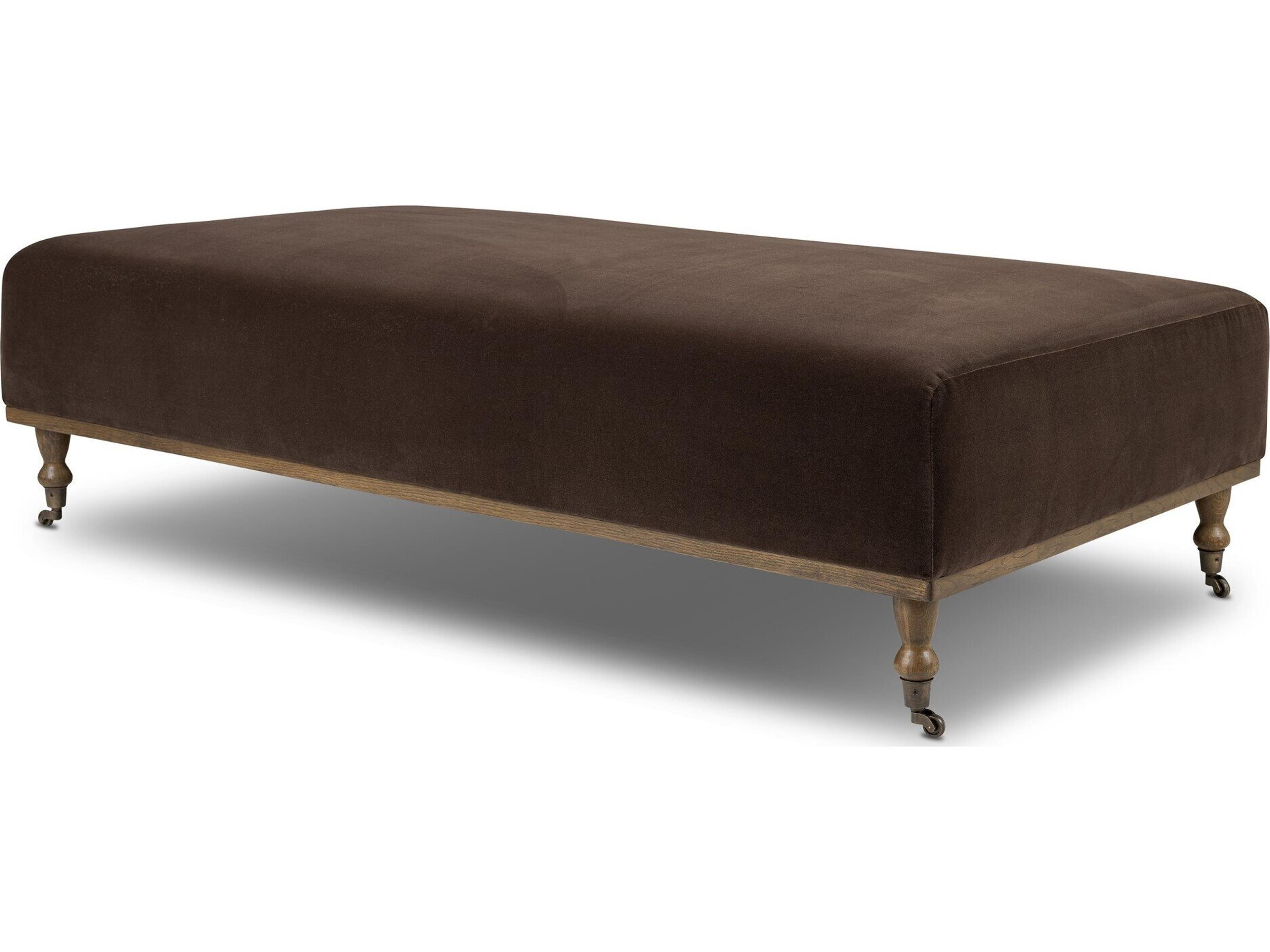 Easton Surrey Cocoa Brown Upholstered Ottoman