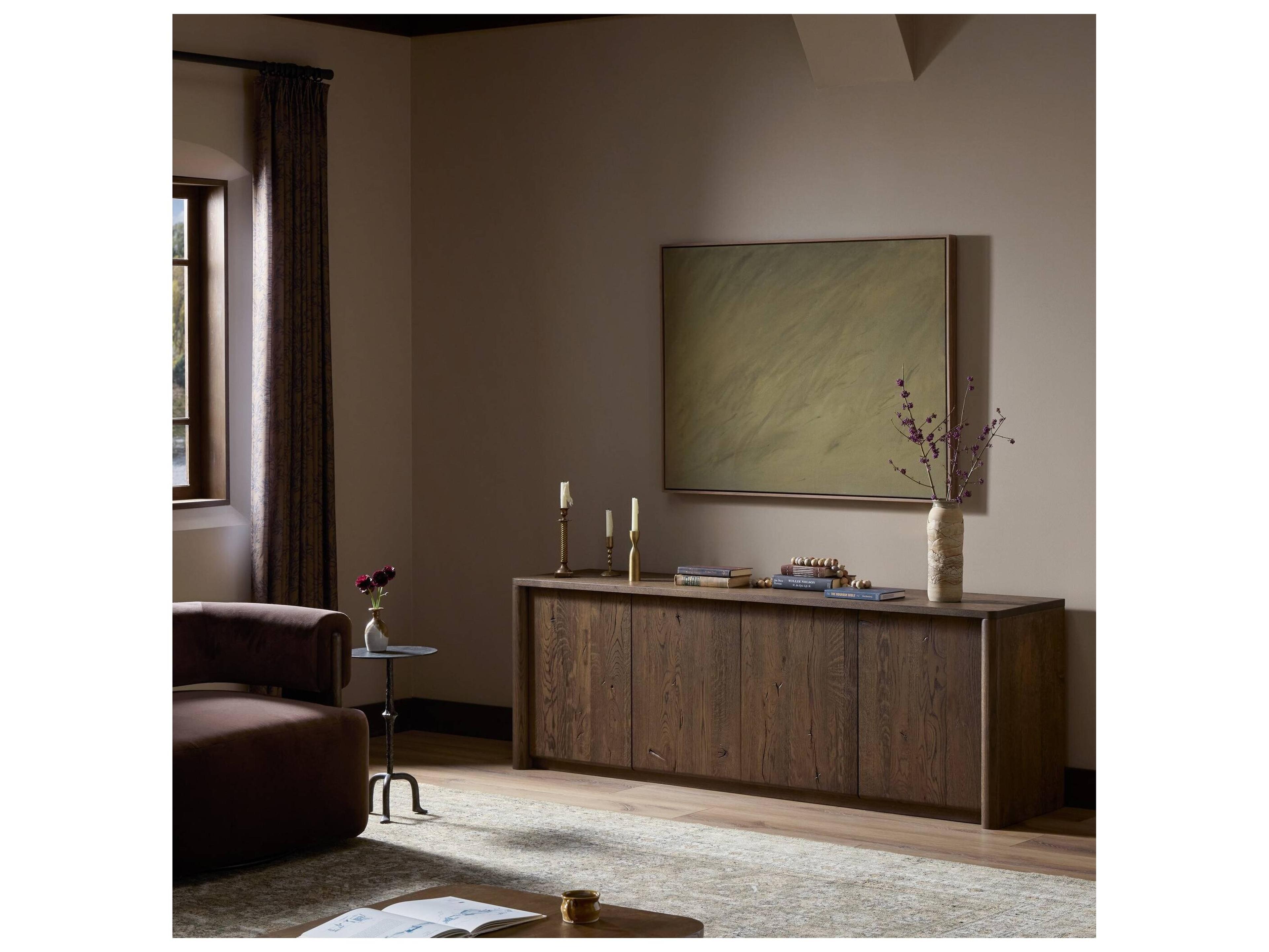 Four Hands Bristol 78" Tobacco Oak Media Console