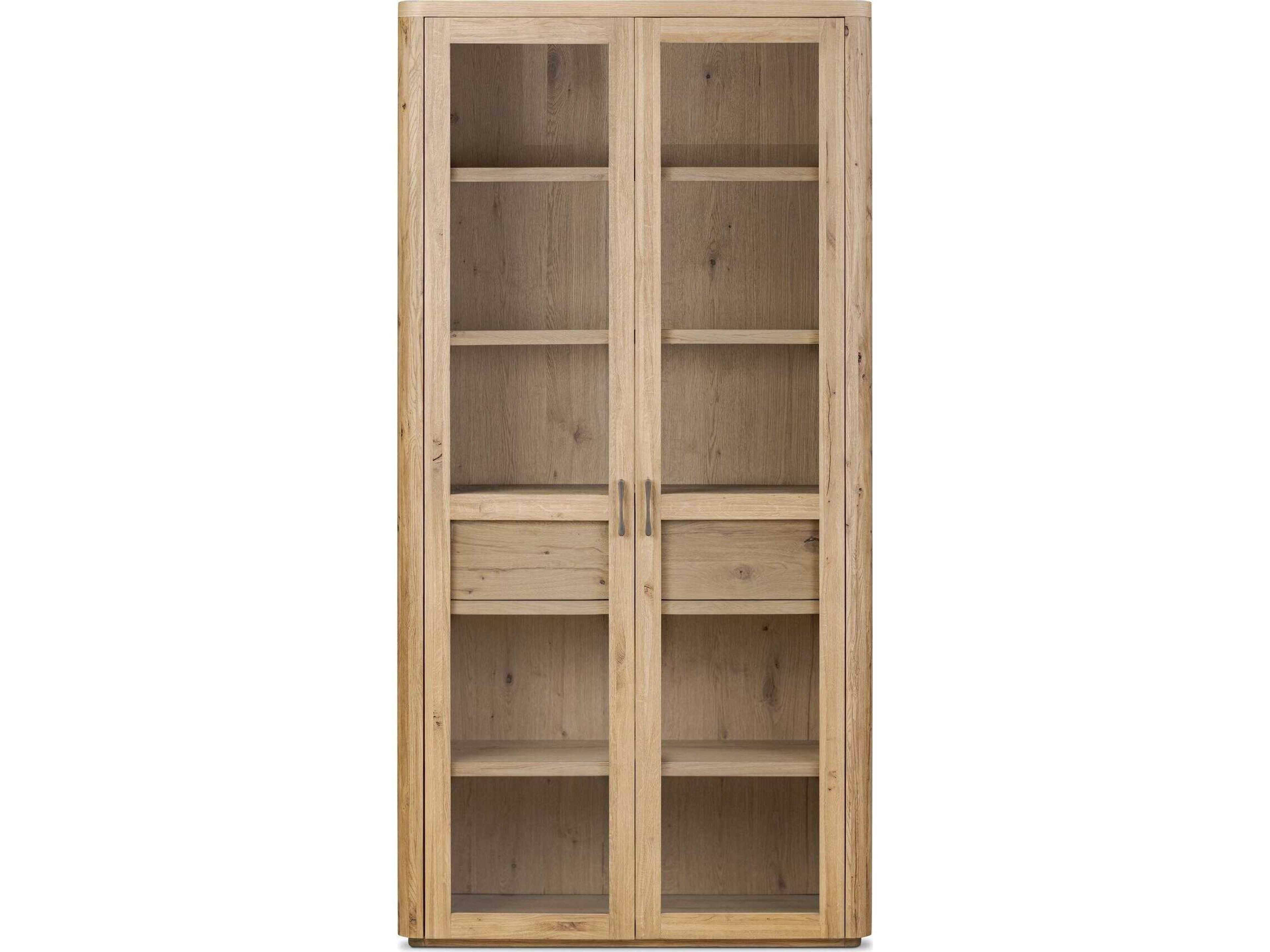 Four Hands Berman Stanton Cabinet - Aged Smoked Oak Veneer