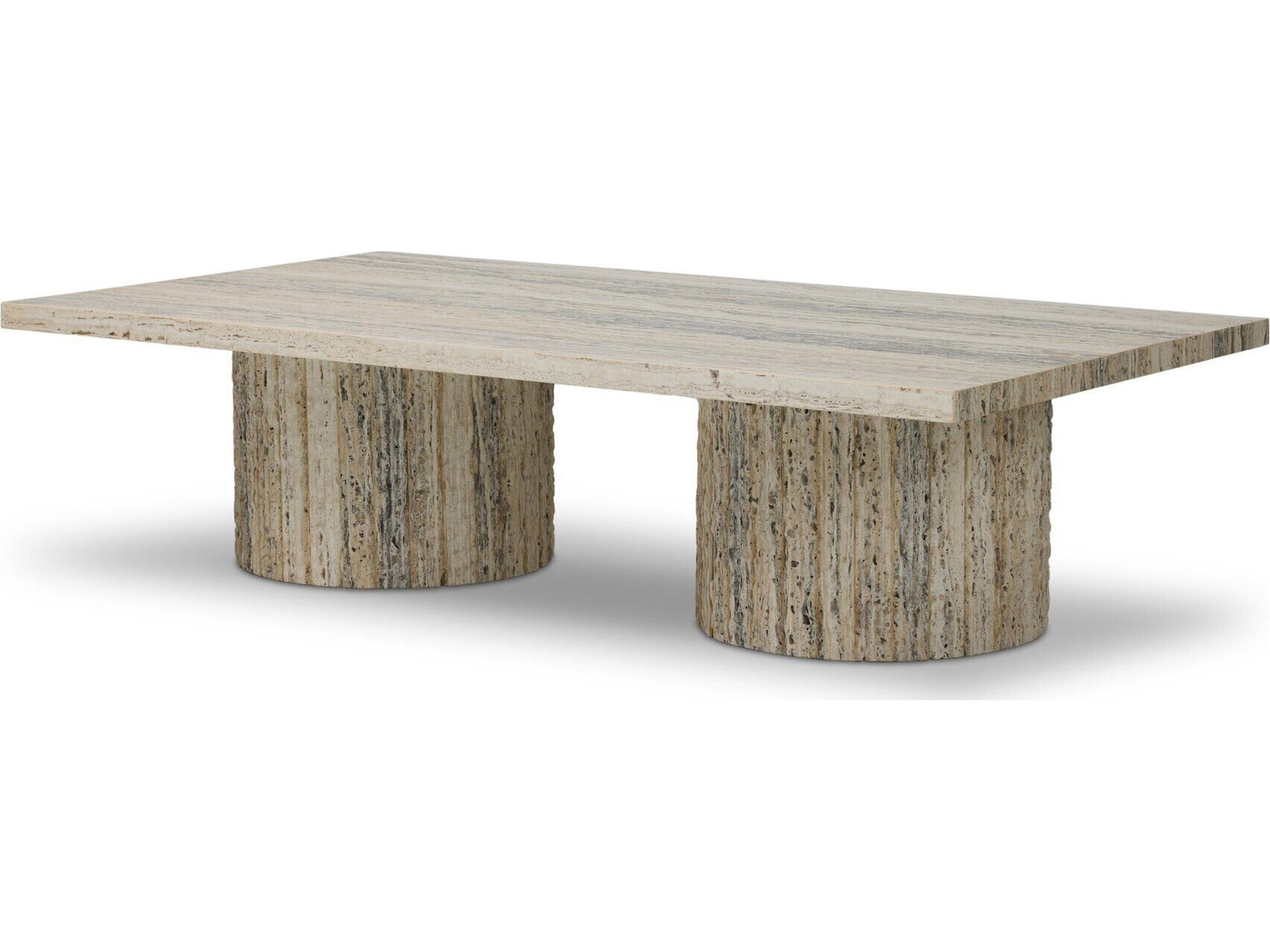 Harmon Rectangular Stone Coffee Table