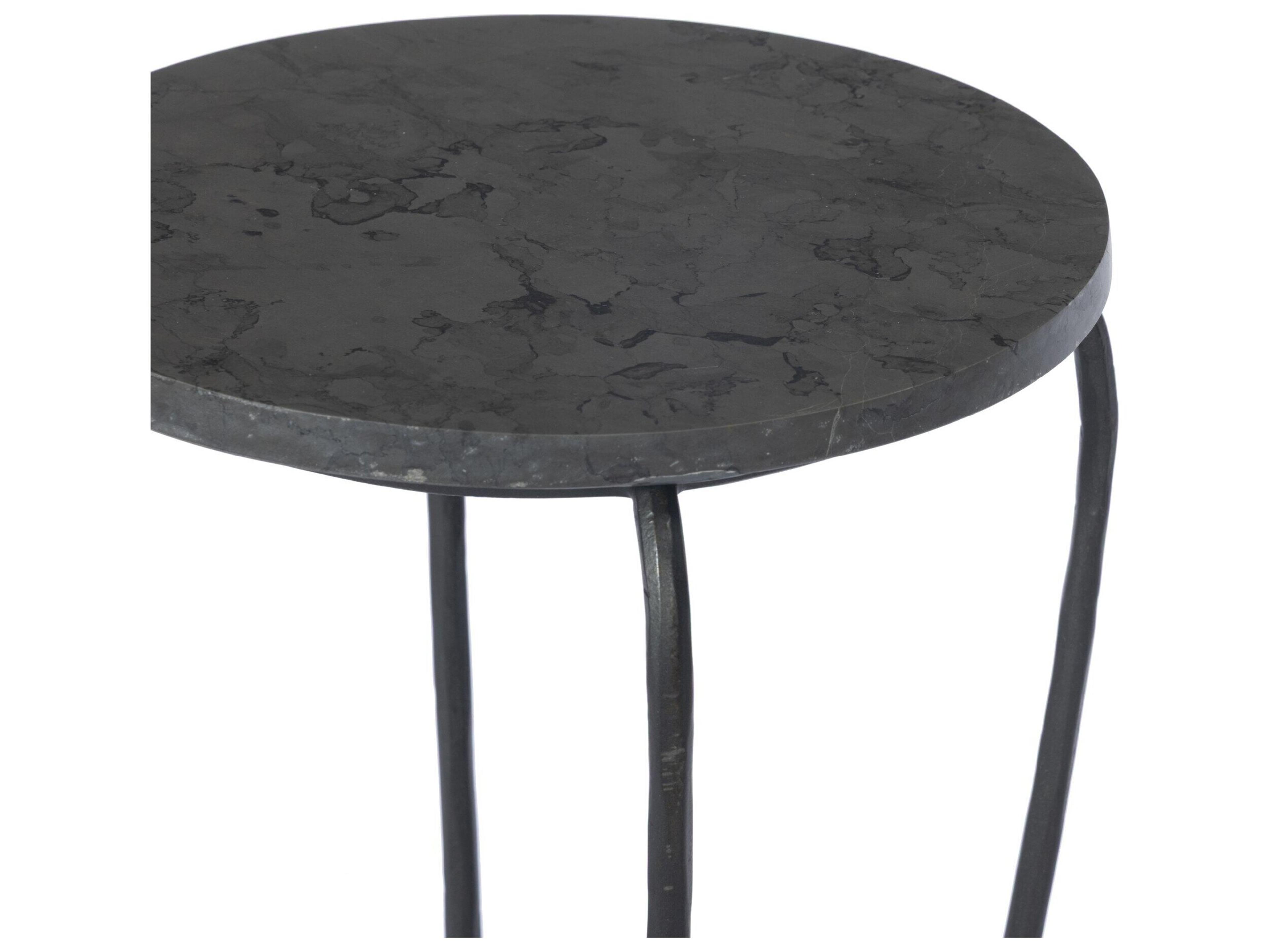 Four Hands Marlow Round Marble End Table