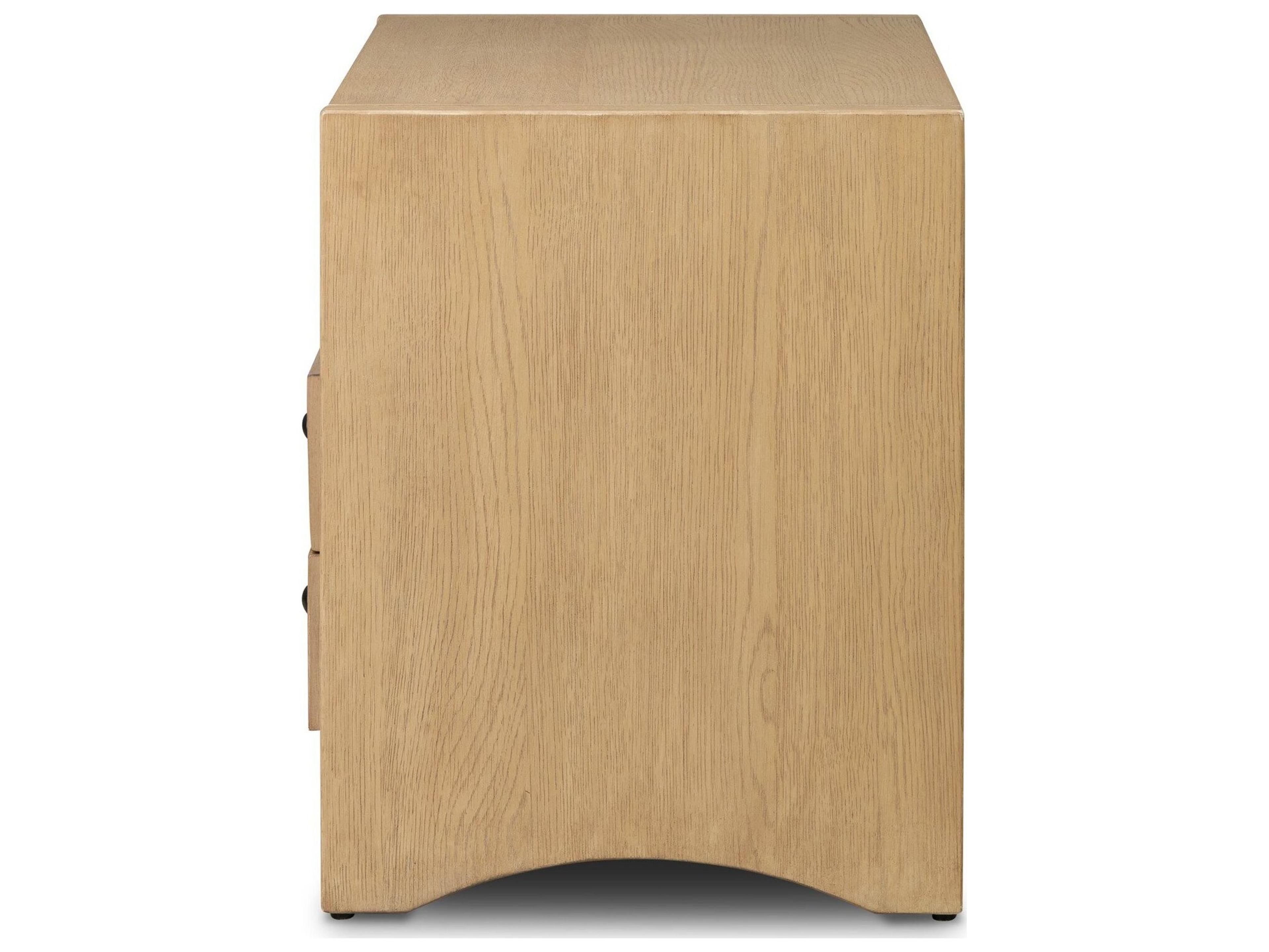 Four Hands Filmore 2-Drawers Oak Wood Nightstand