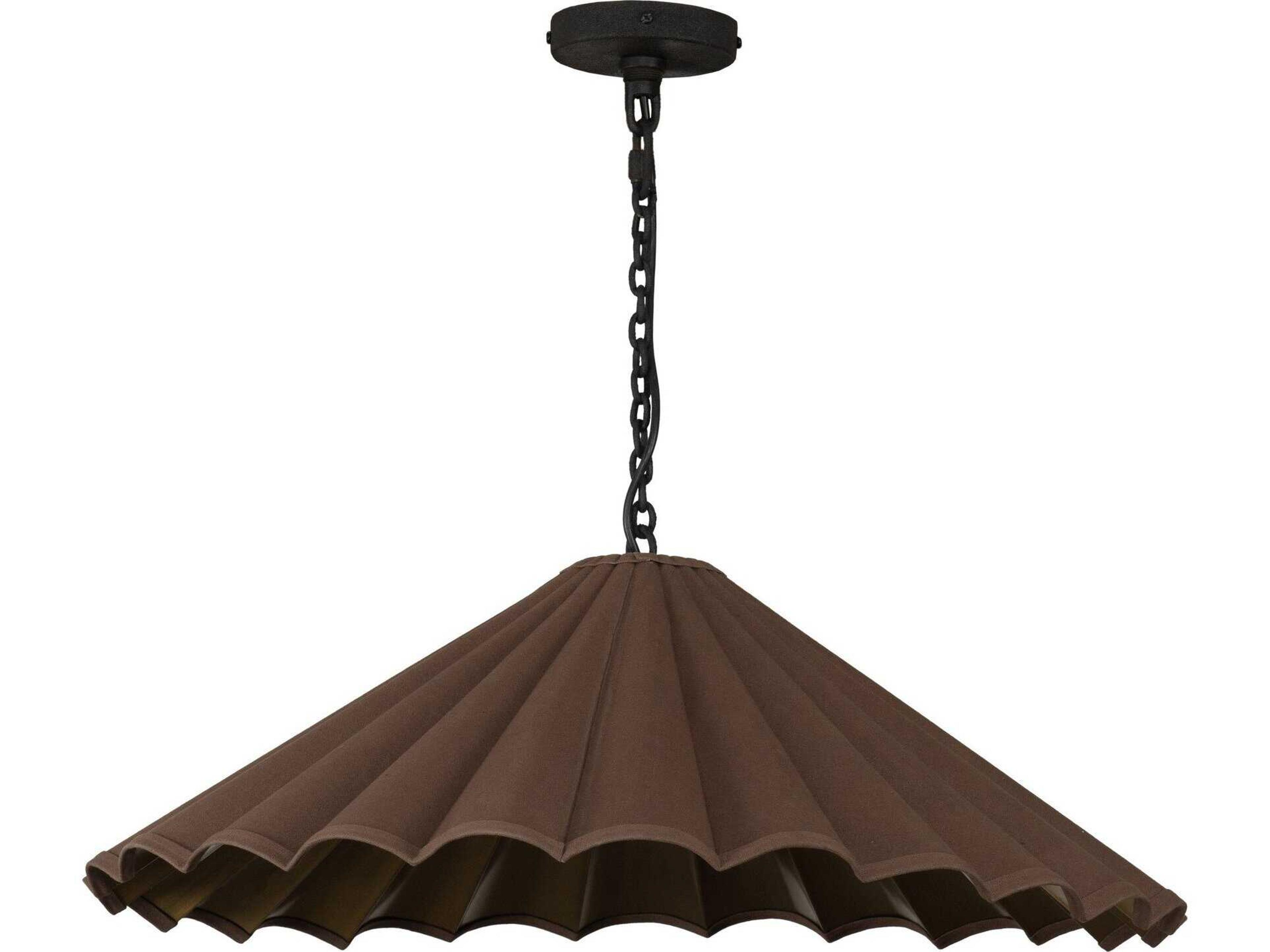 Four Hands Hutton Fiorella Pendant - Black Wrought Iron