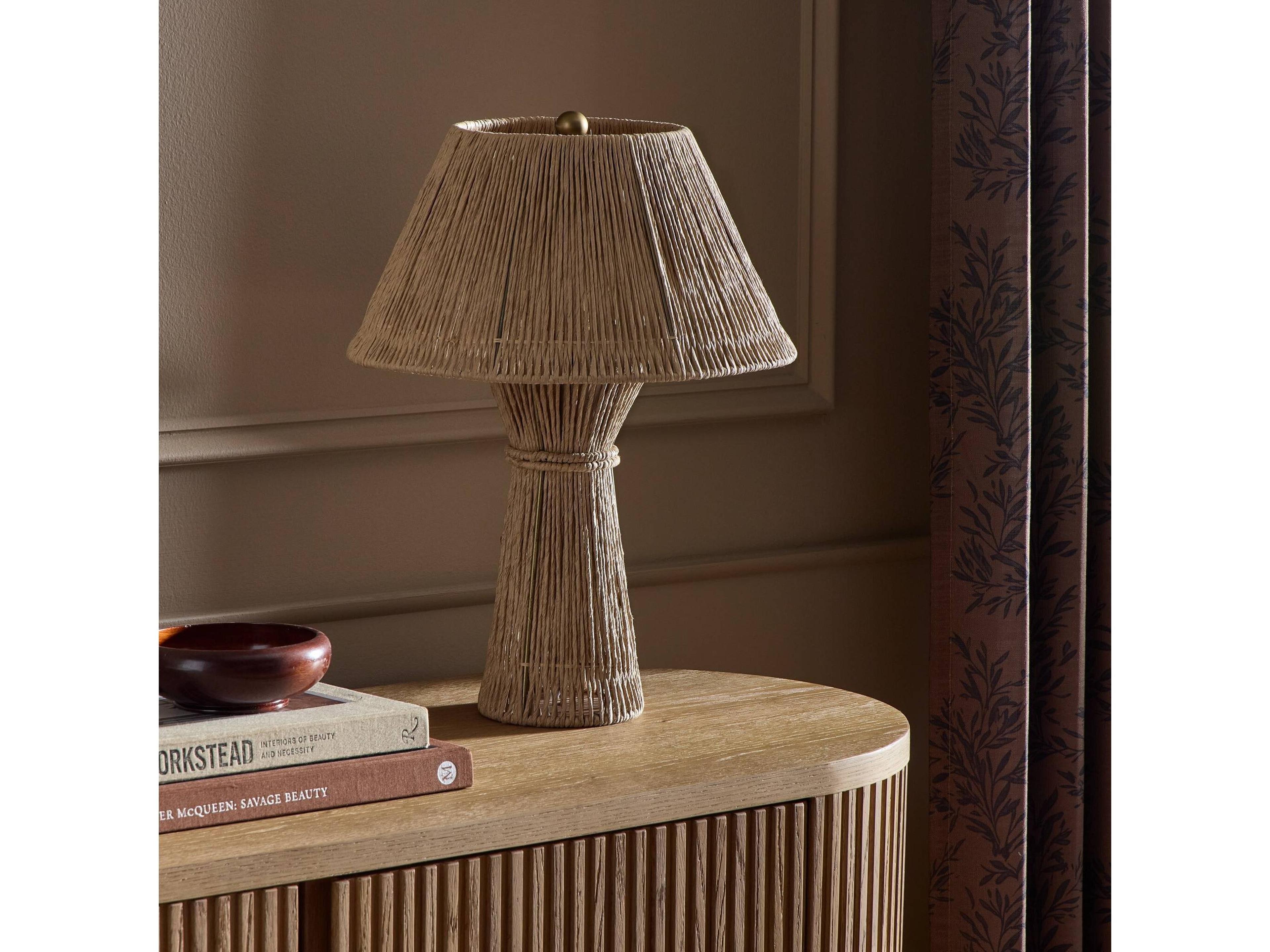 Four Hands Asher Nessa Table Lamp - Antique Brass Iron