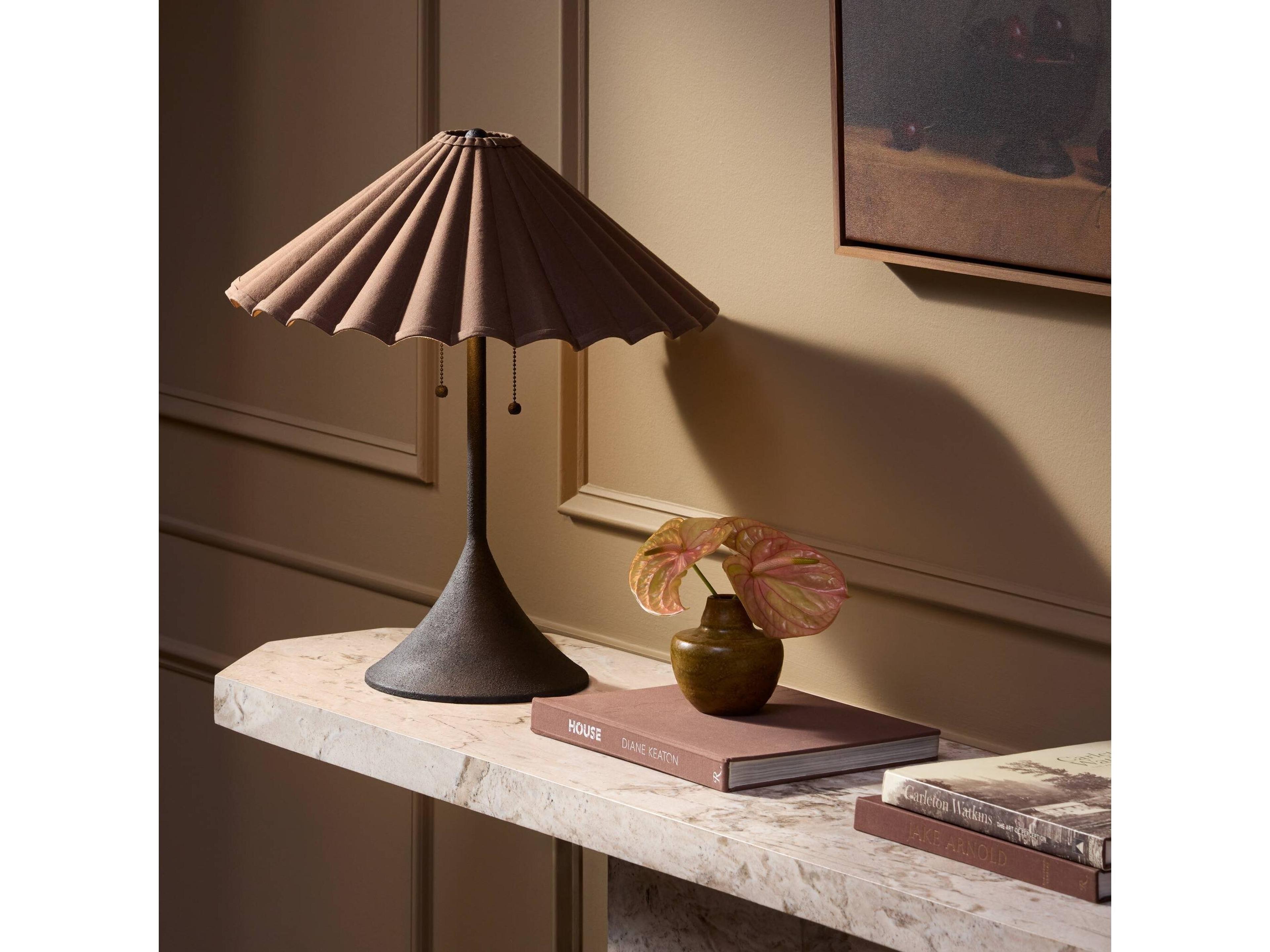 Four Hands Hutton Fiorella Table Lamp - Black Wrought Iron