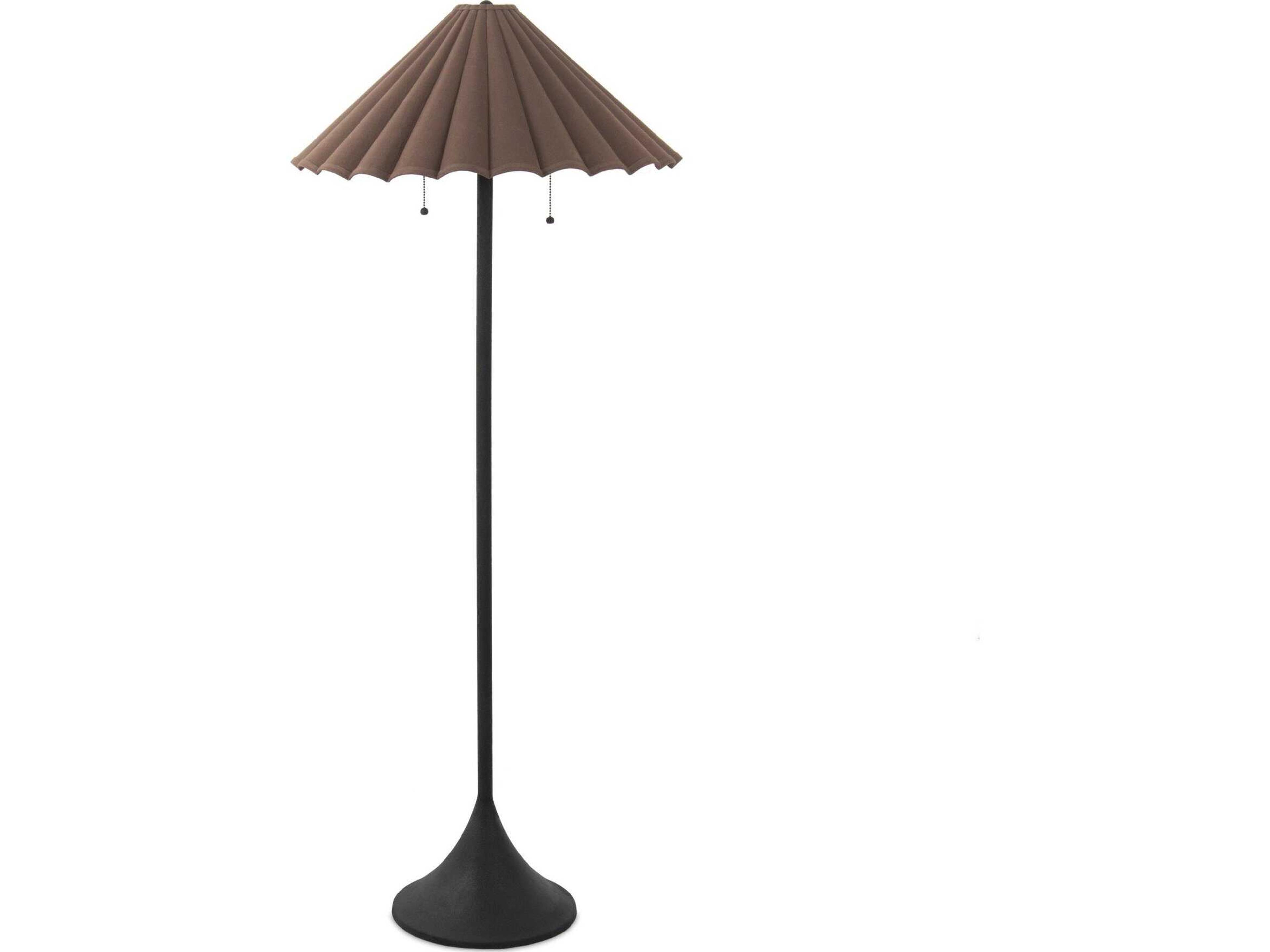 Four Hands Hutton Fiorella Floor Lamp - Black Wrought Iron