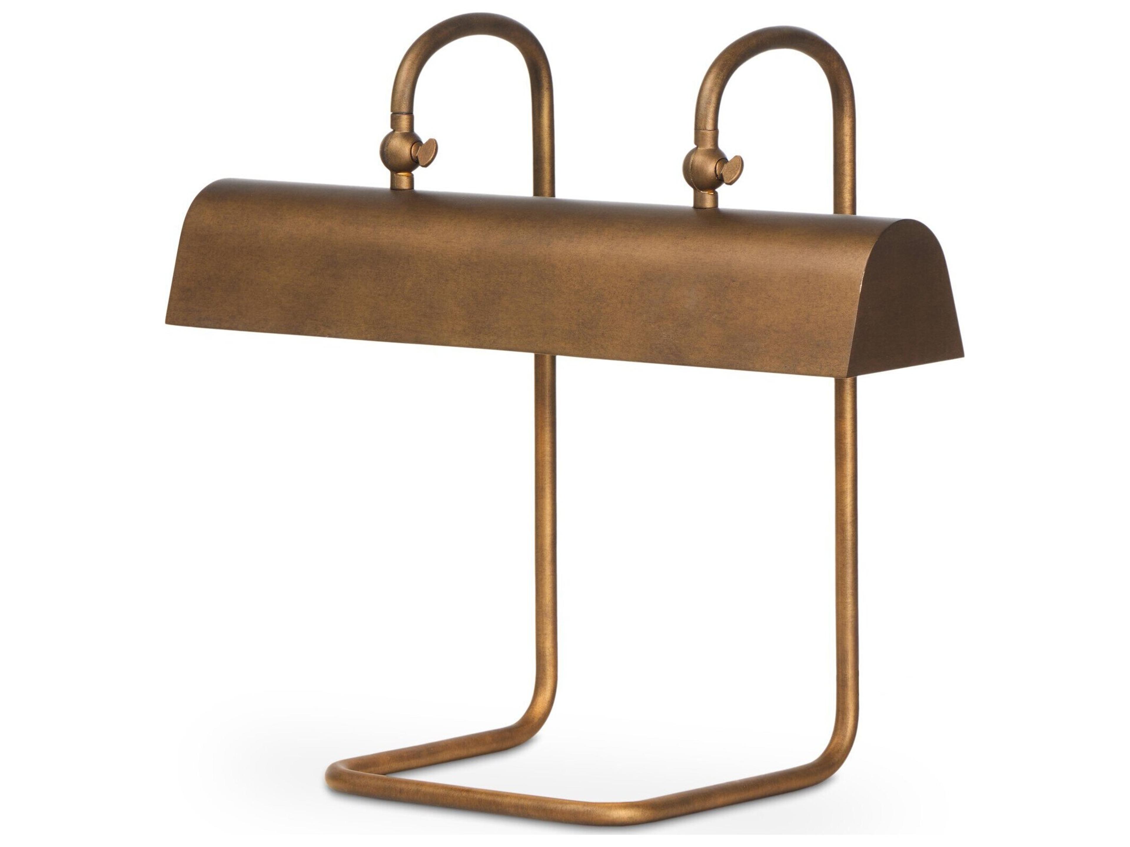 Stockton Burnished Brass Iron Desk Lamp