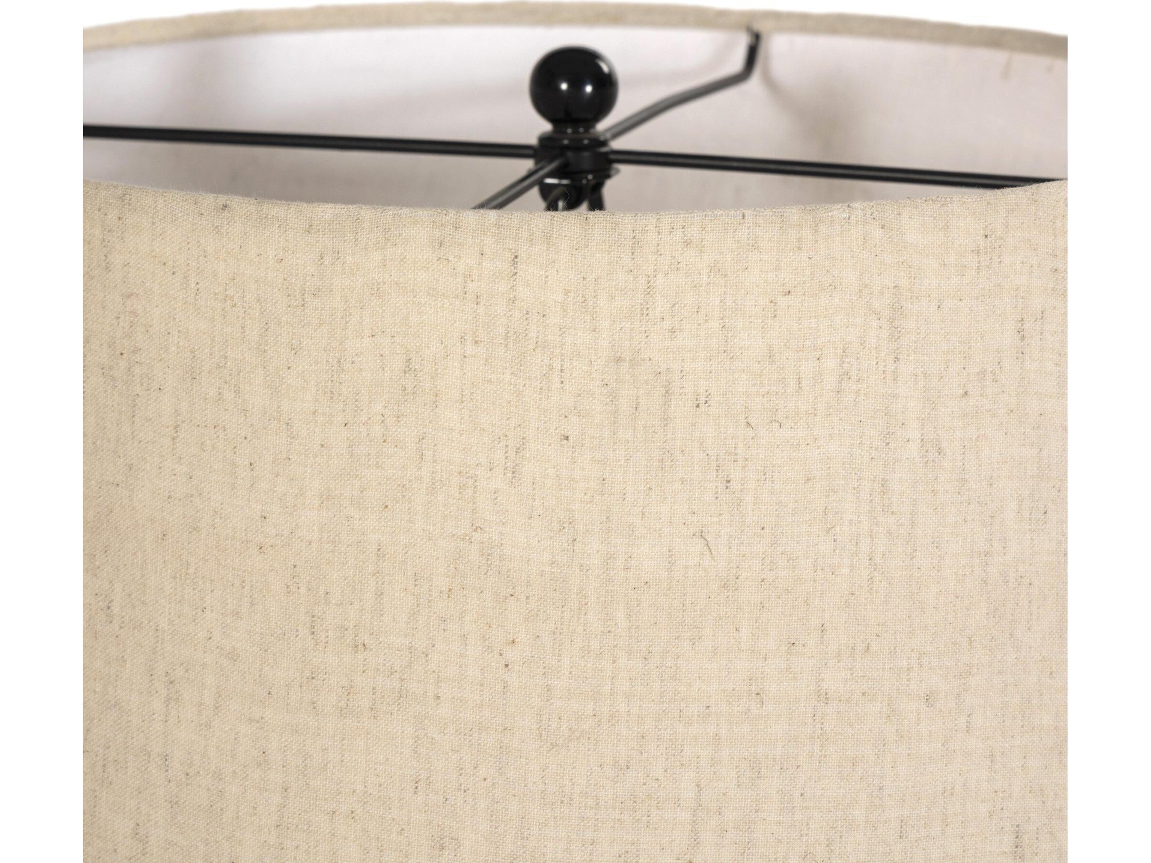 Four Hands Asher Nerissa Floor Lamp - Glossy Black Cast Aluminum