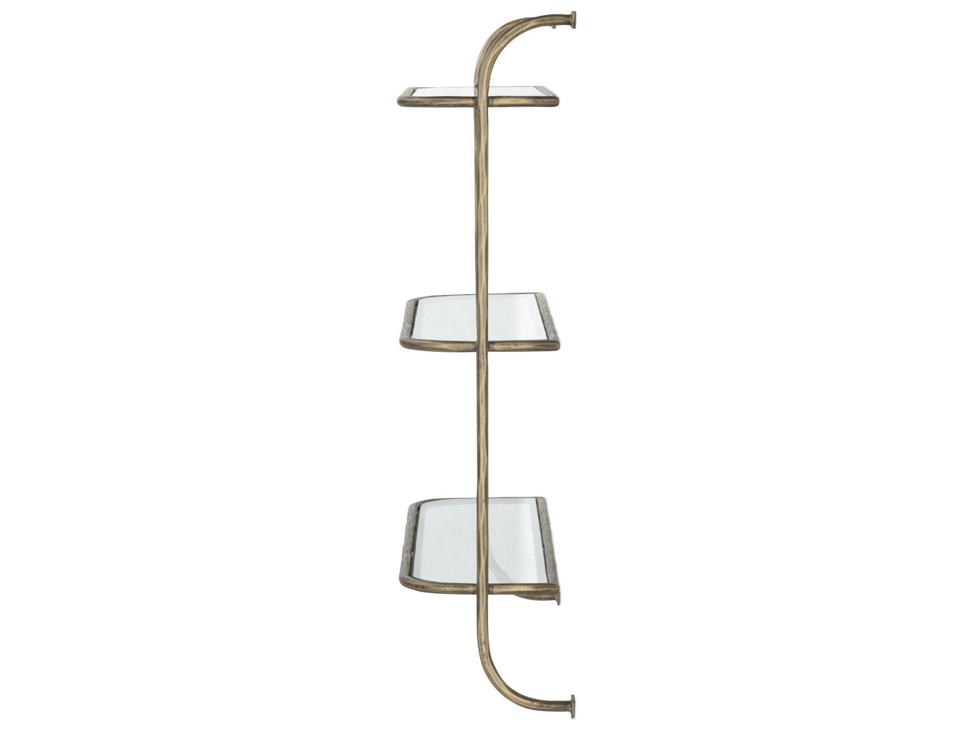 Element Tempered Glass Brass Accent Chest