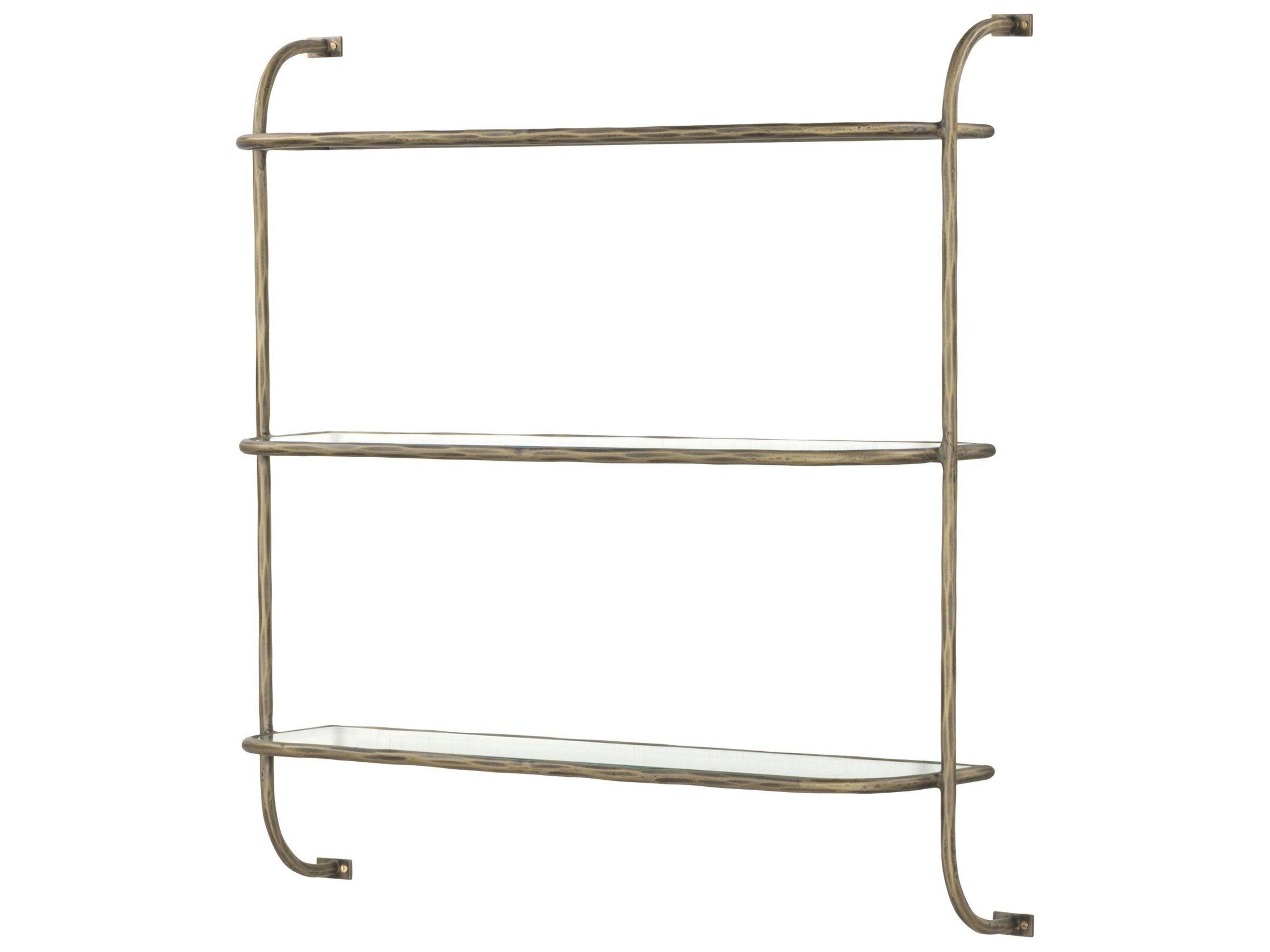 Four Hands Element Tempered Glass Brass Accent Chest