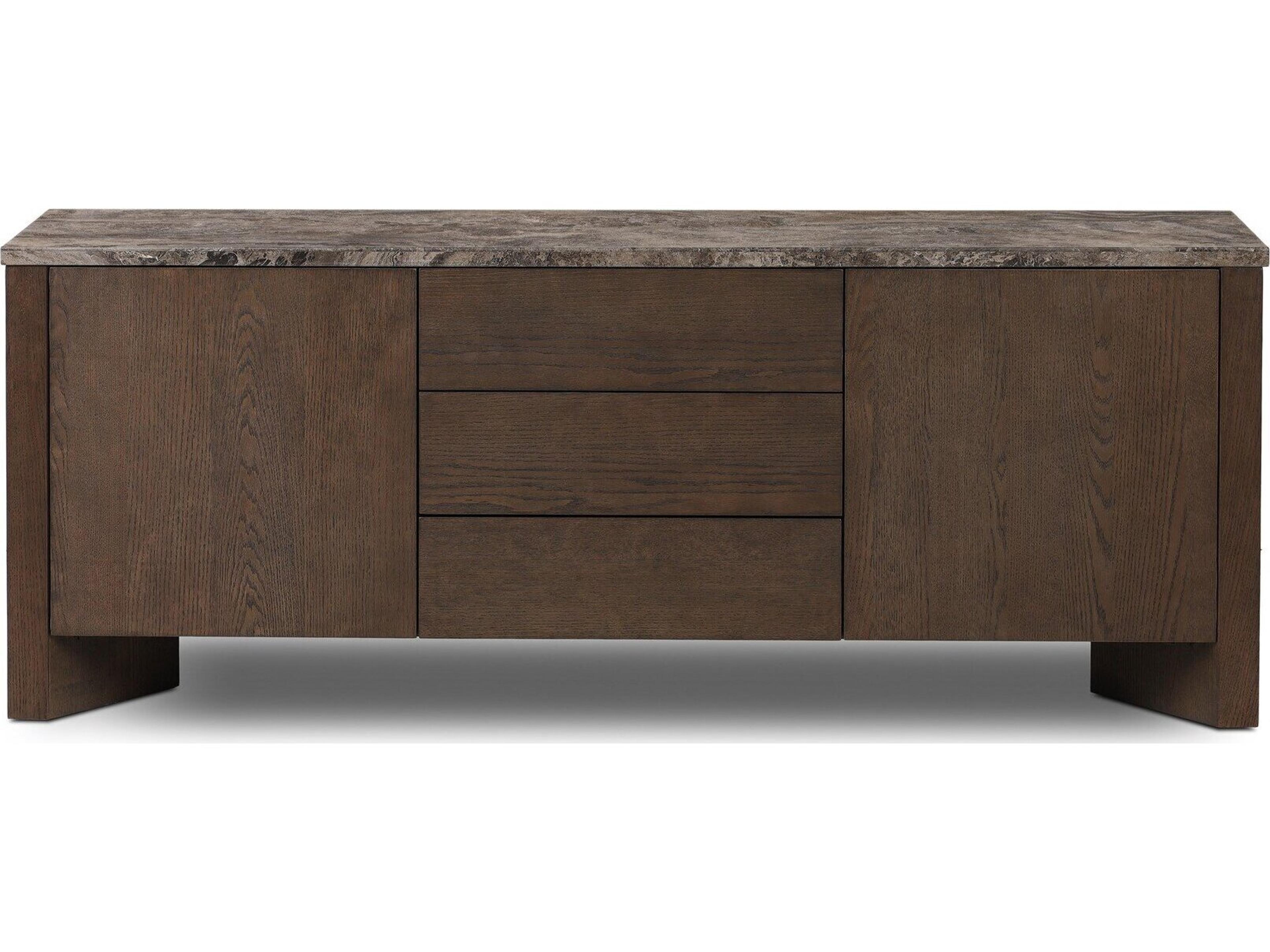 Four Hands Allston 72" Brown Oak Veneer Media Console