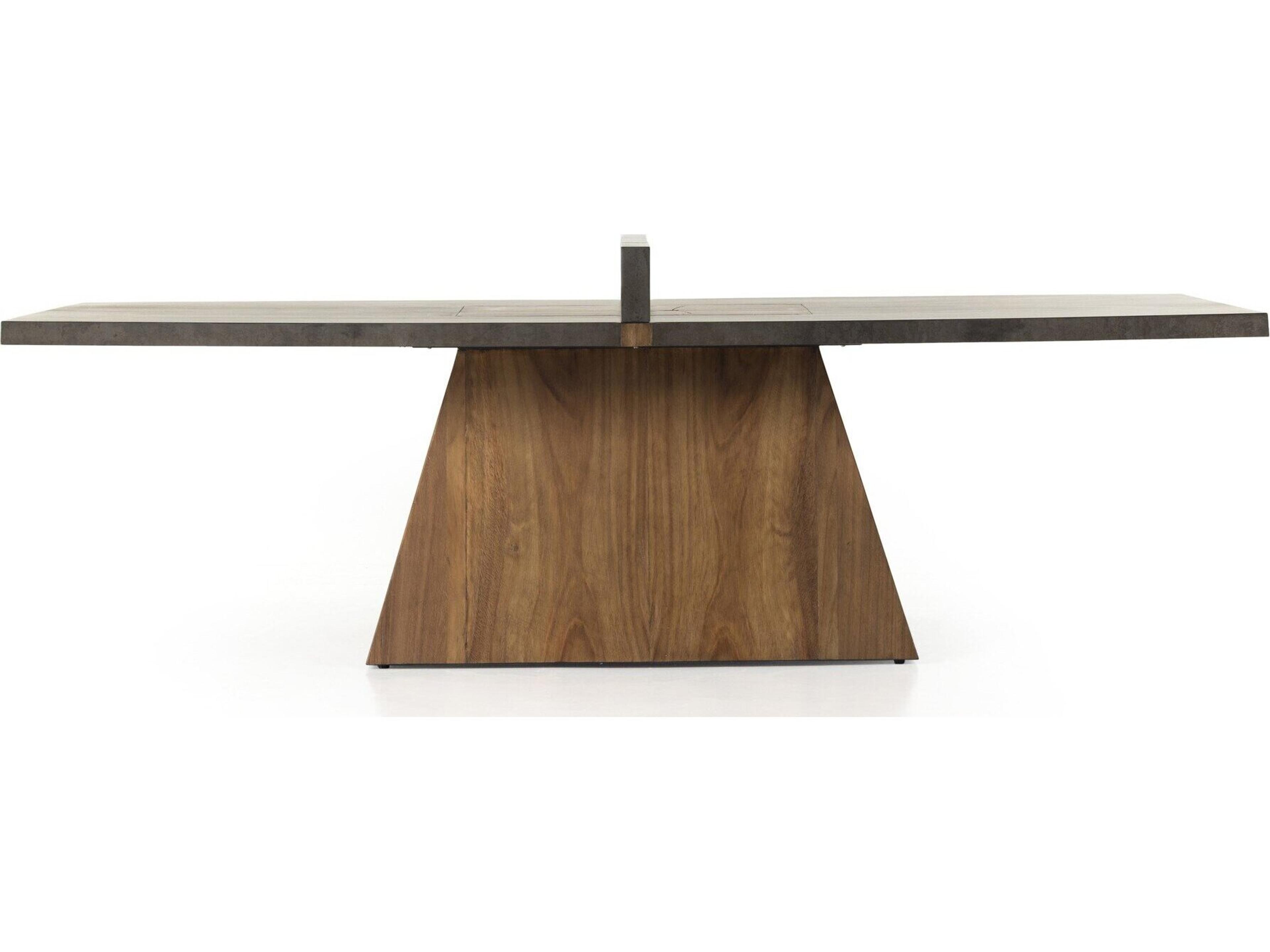 Wesson Ping Pong Natural Brown Oyster Guanacaste Table