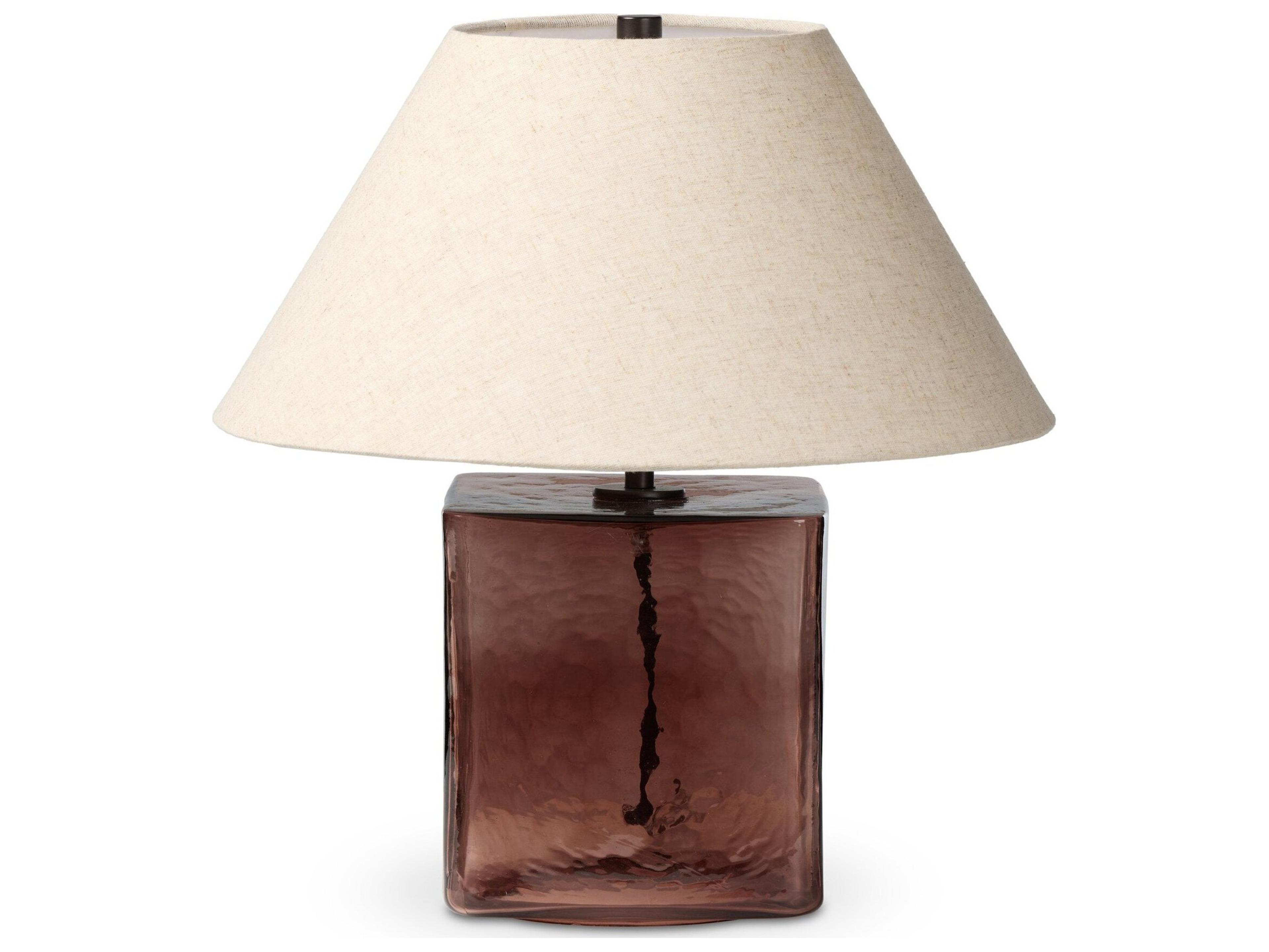 Four Hands Asher Brown Cast Glass Table Lamp