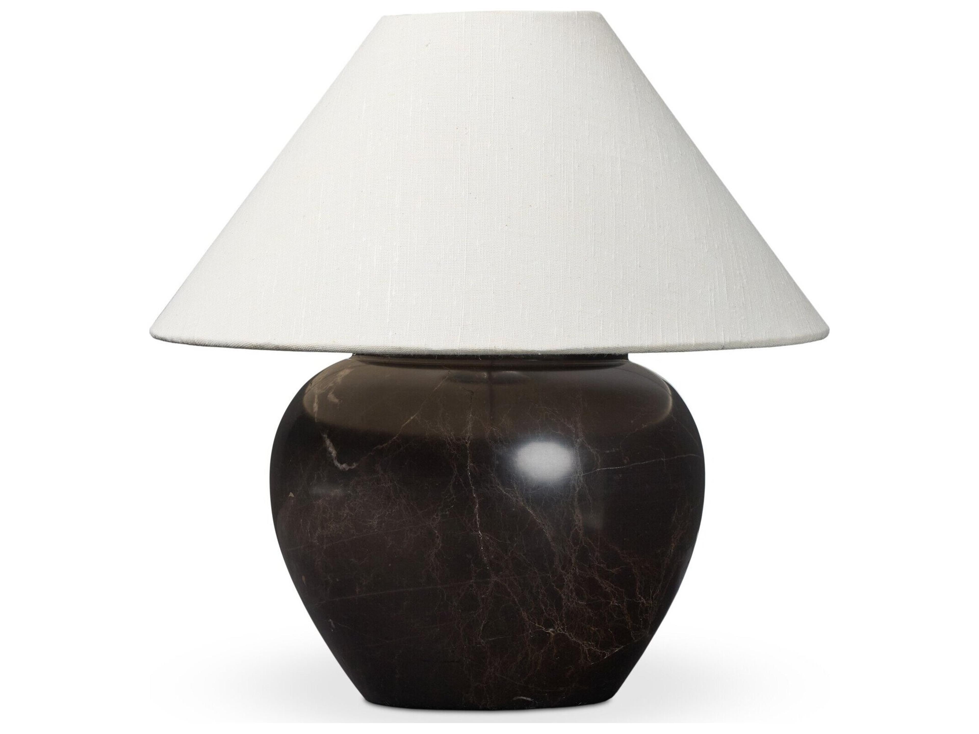 Four Hands Camden Brown Italian Marble Bronze Traditional Table Lamp