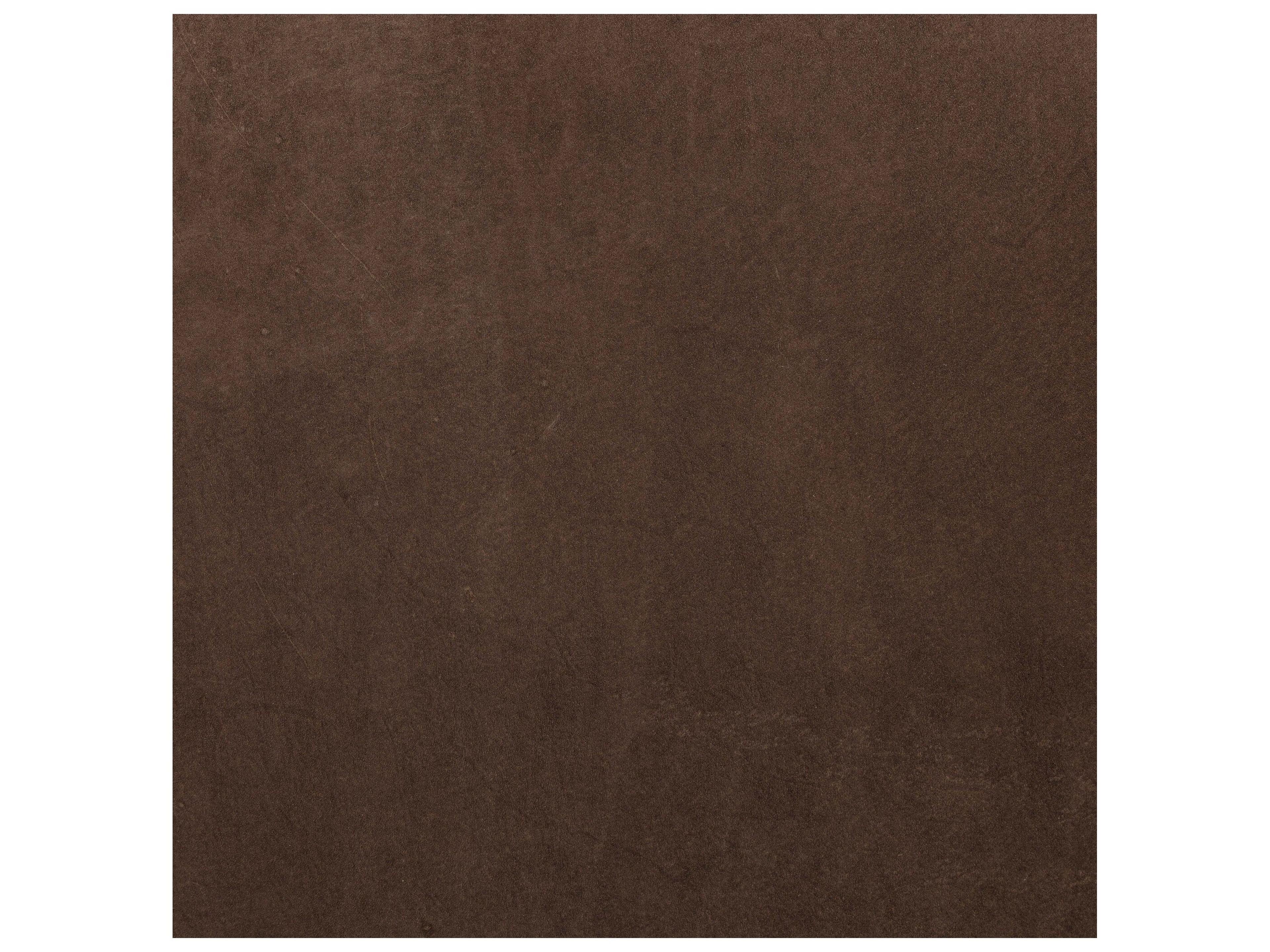 Four Hands Berman Oak Wood Nubuck Cigar Leather Armless Dining Chair