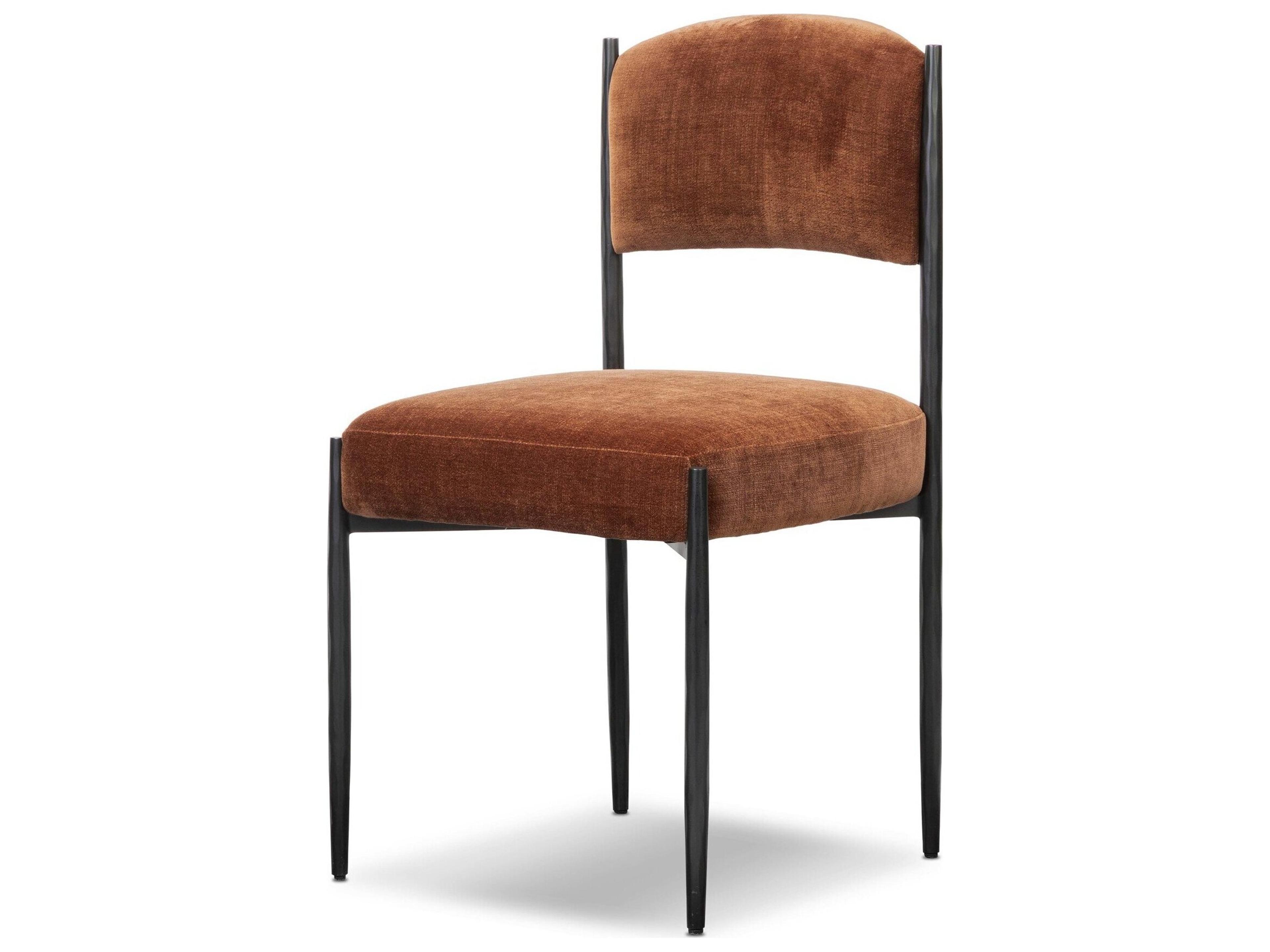 Bolton Black Upholstered Armless Dining Chair