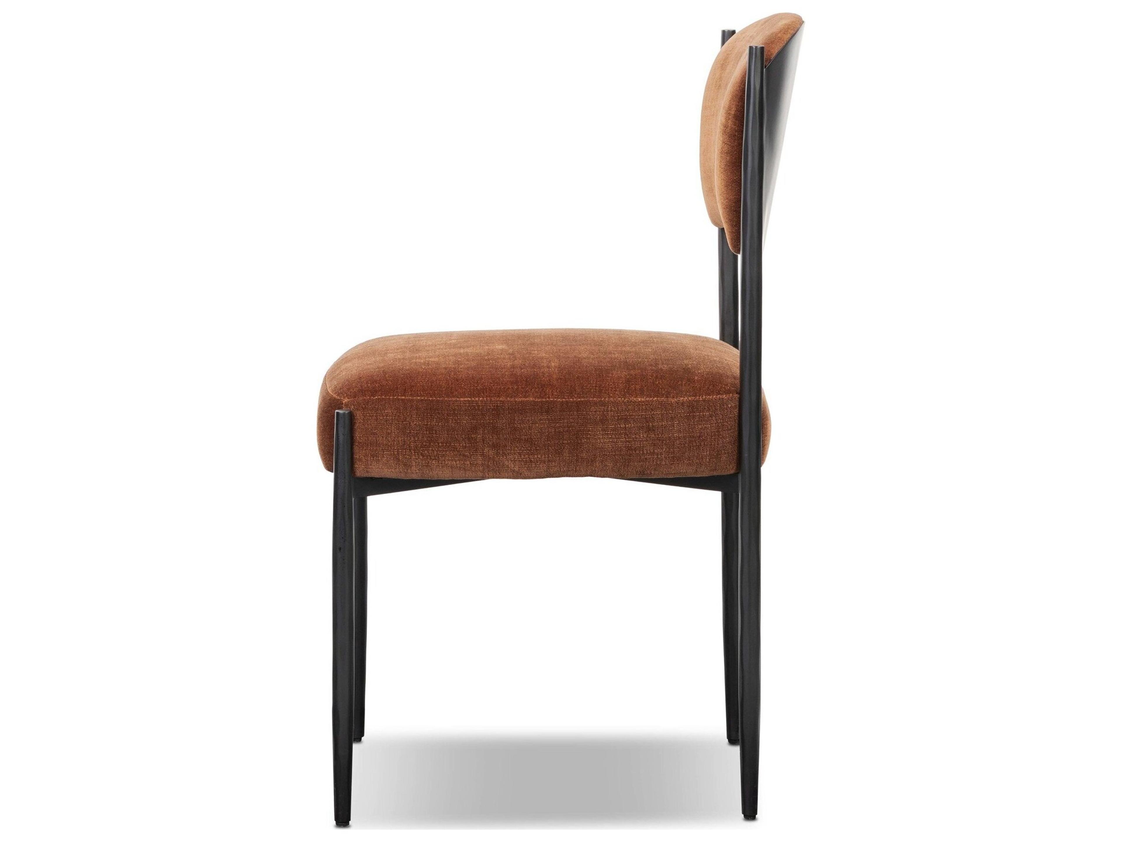 Four Hands Bolton Black Upholstered Armless Dining Chair