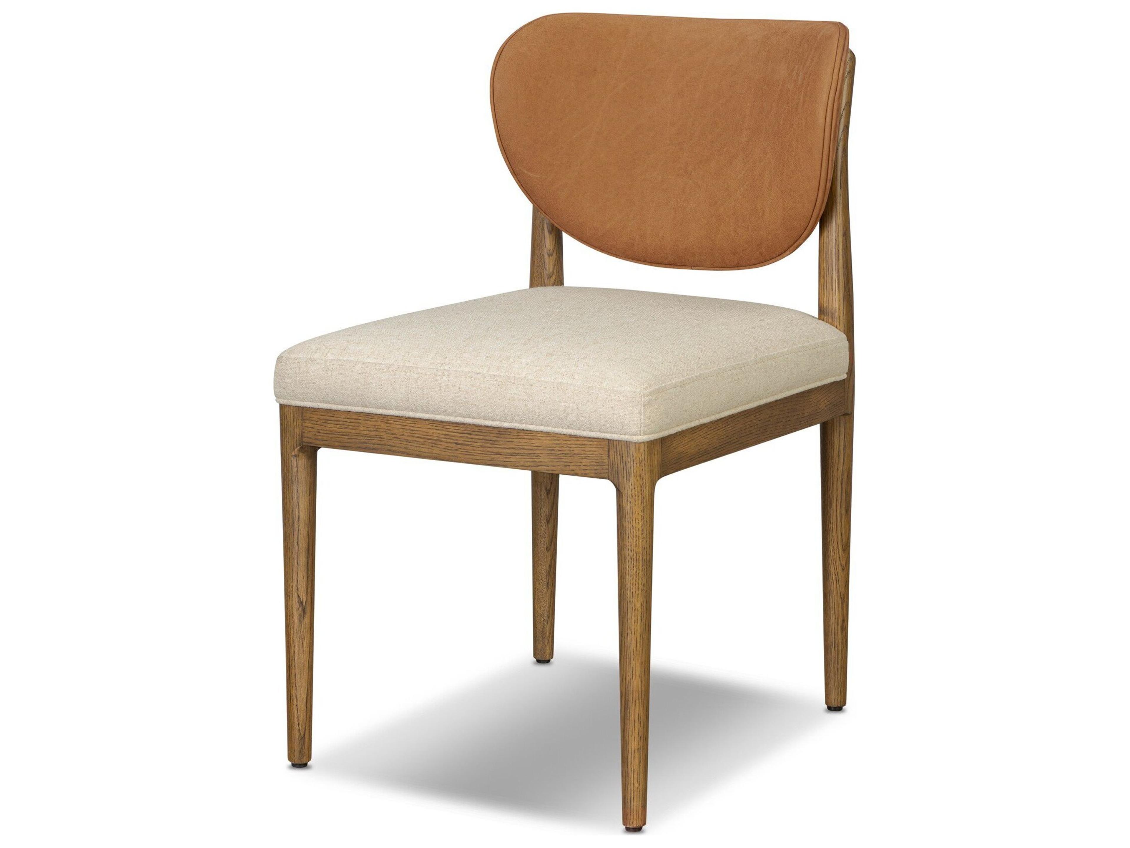 Codetta Oak Wood Upholstered Armless Dining Chair