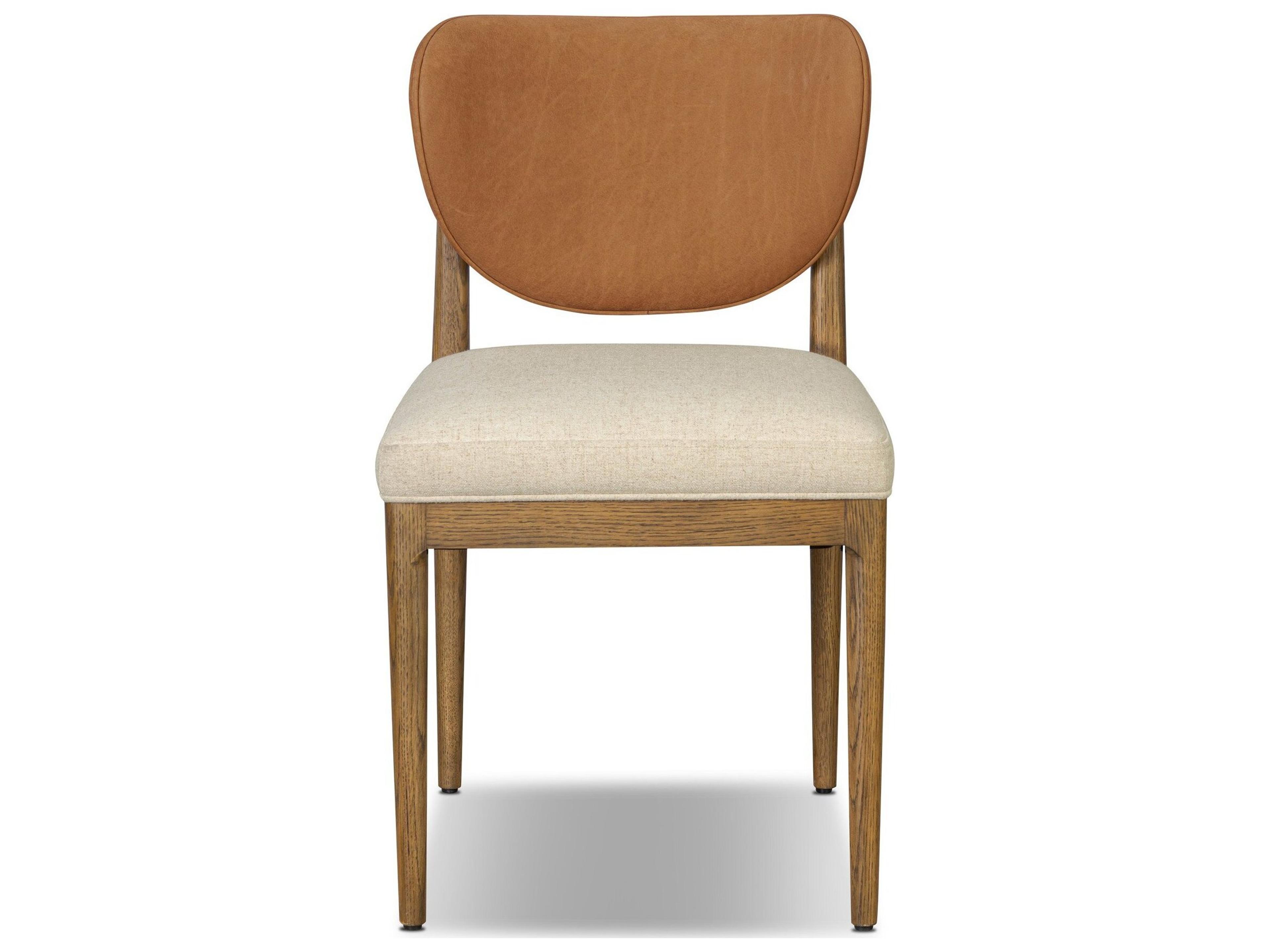 Four Hands Codetta Oak Wood Upholstered Armless Dining Chair