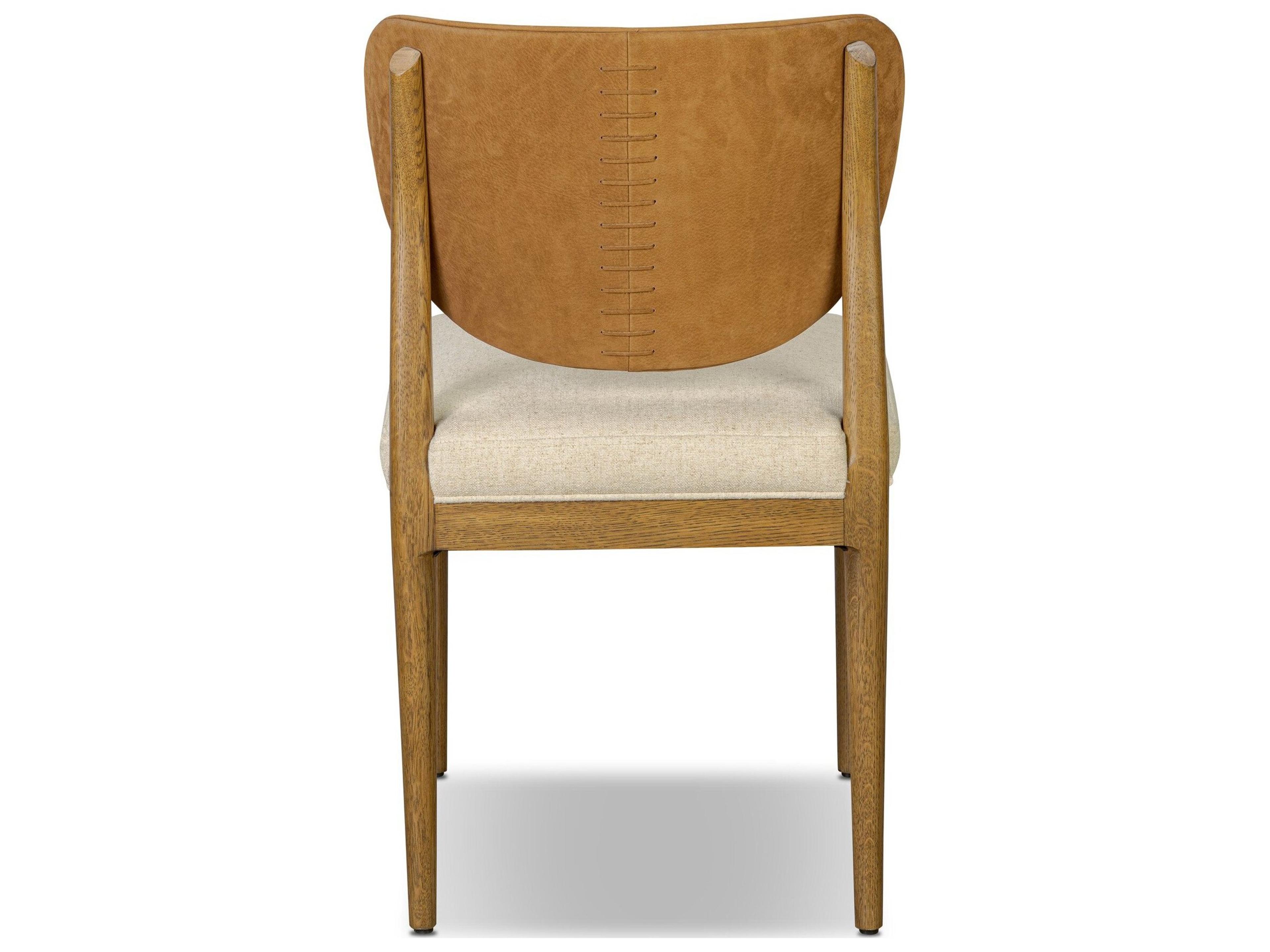 Four Hands Codetta Oak Wood Upholstered Armless Dining Chair